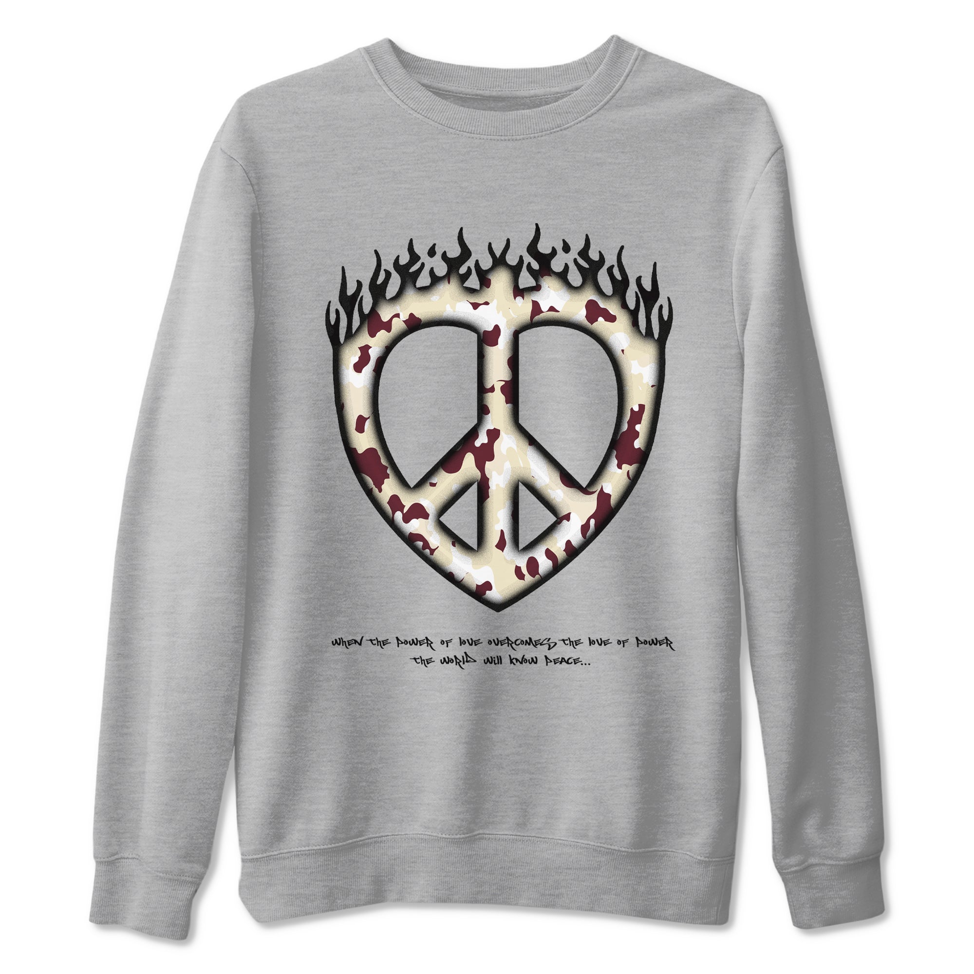 Love Peace snkmatch Tees - Air Jordan 4 A Ma Maniere x Fossil Stone