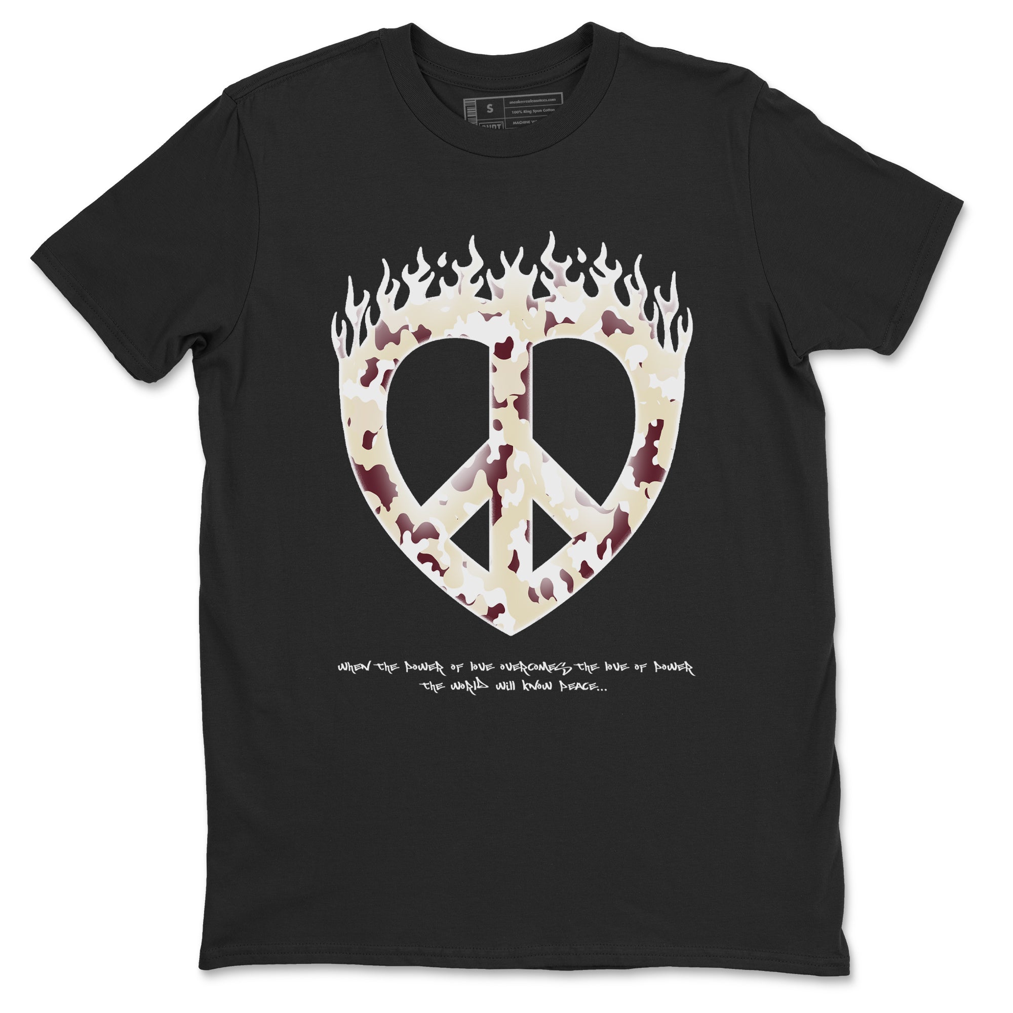 Love Peace snkmatch Tees - Air Jordan 4 A Ma Maniere x Fossil Stone