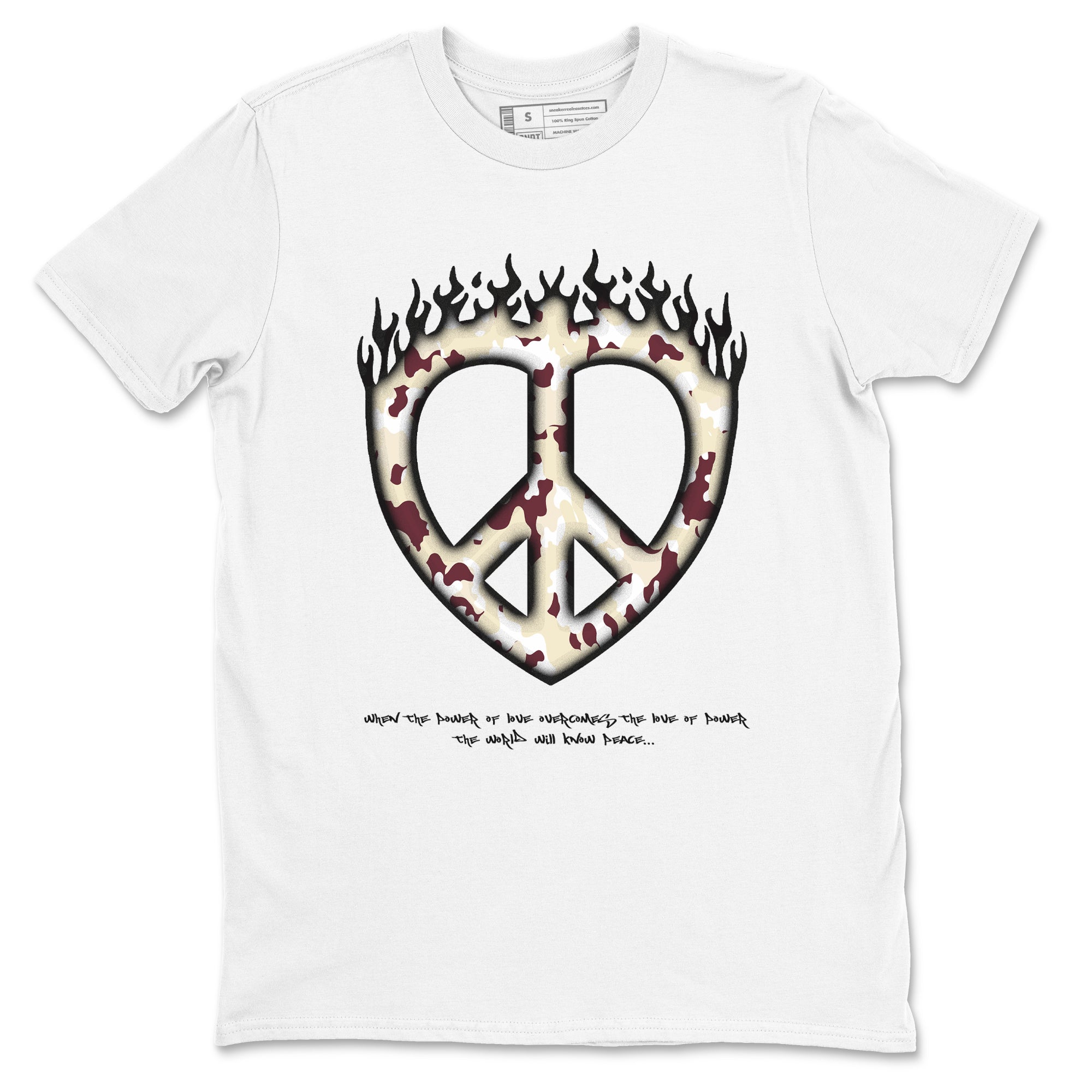 Love Peace snkmatch Tees - Air Jordan 4 A Ma Maniere x Fossil Stone