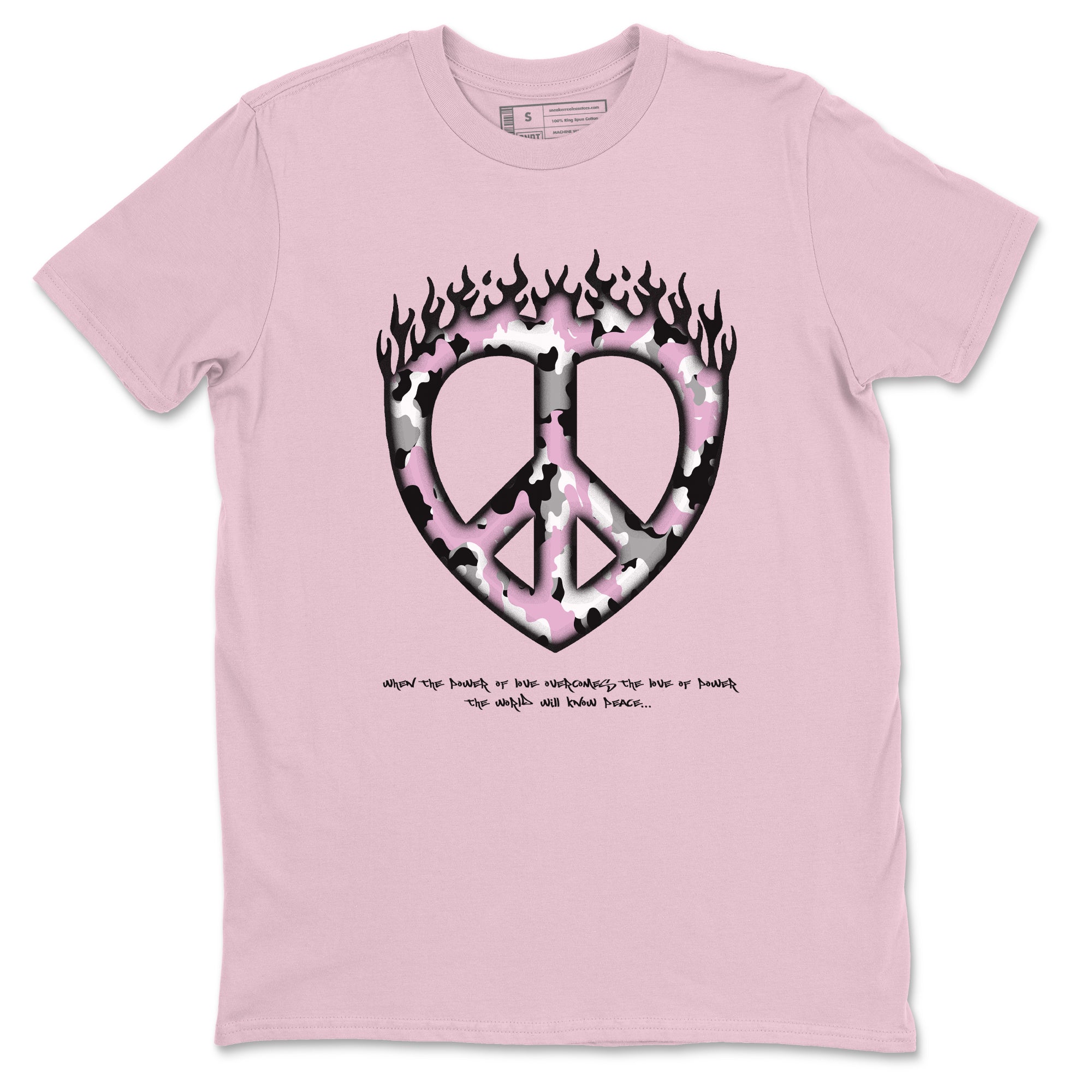 Love Peace snkmatch Tees - Air Jordan 4 Orchid
