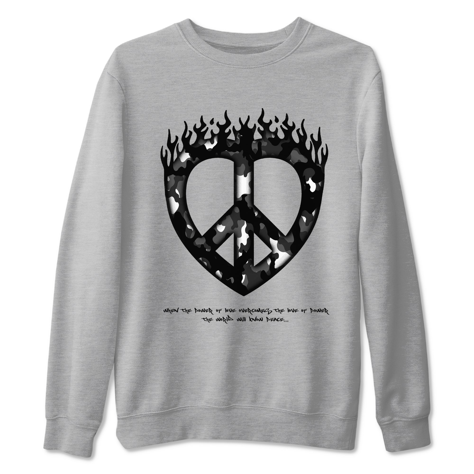 Love Peace snkmatch Tees - Air Jordan 4 White Thunder