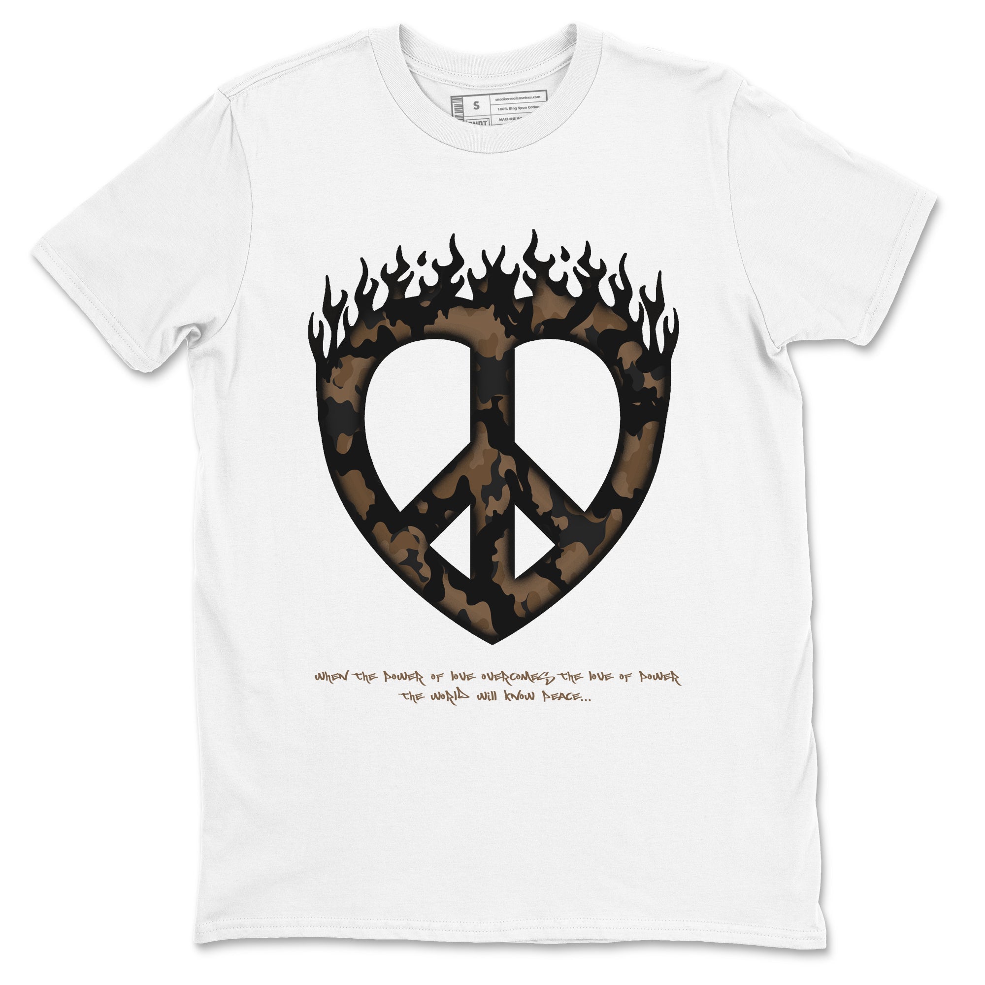 Love Peace snkmatch Tees - Jordan Jumpman Jack Travis Scott Dark Mocha