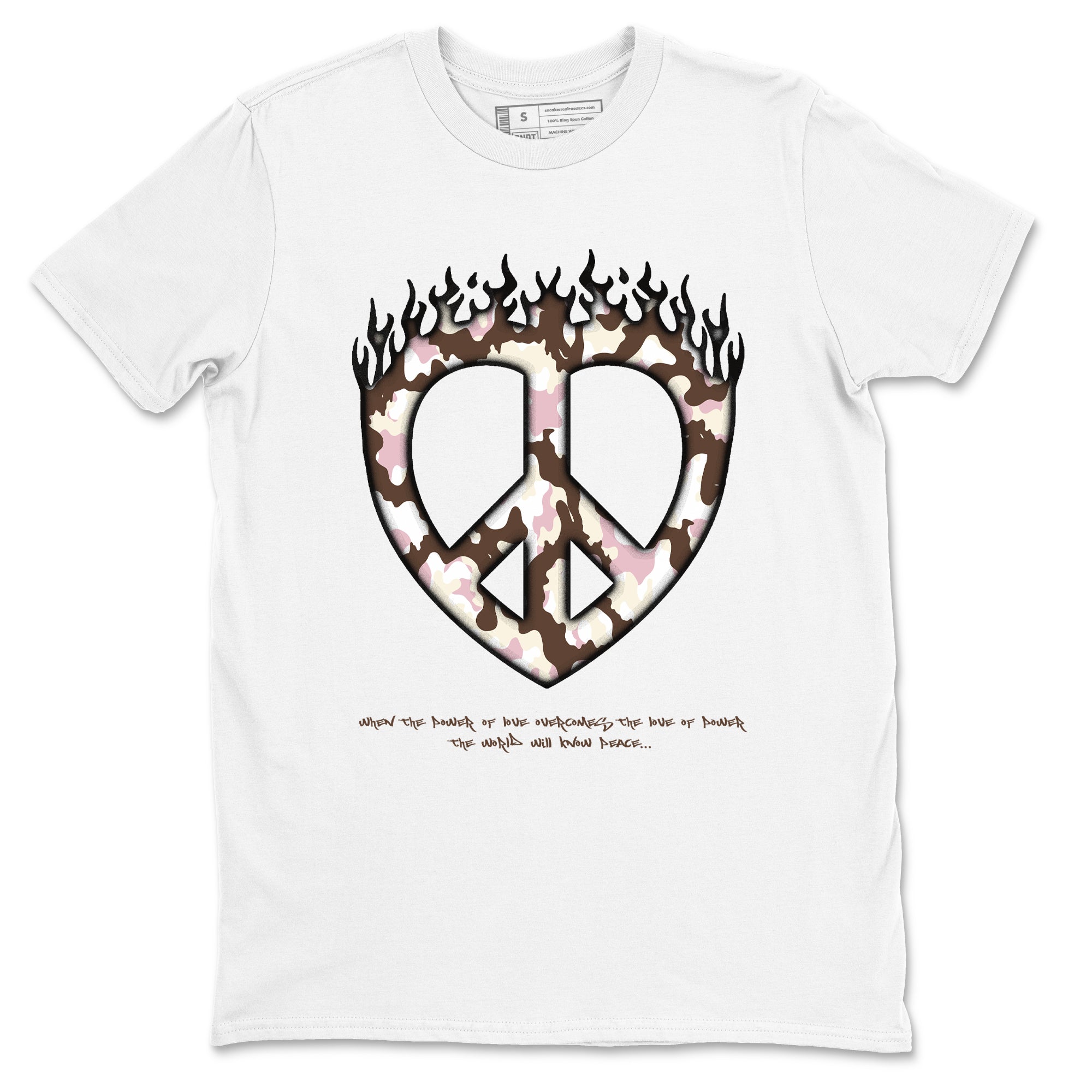 Love Peace snkmatch Tees - Dunk Cacao Wow And Pink Foam