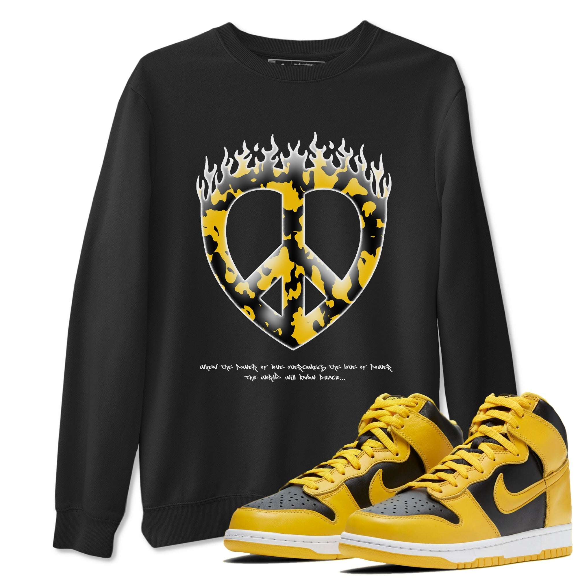 Love Peace snkmatch Tees - Dunk High Pollen