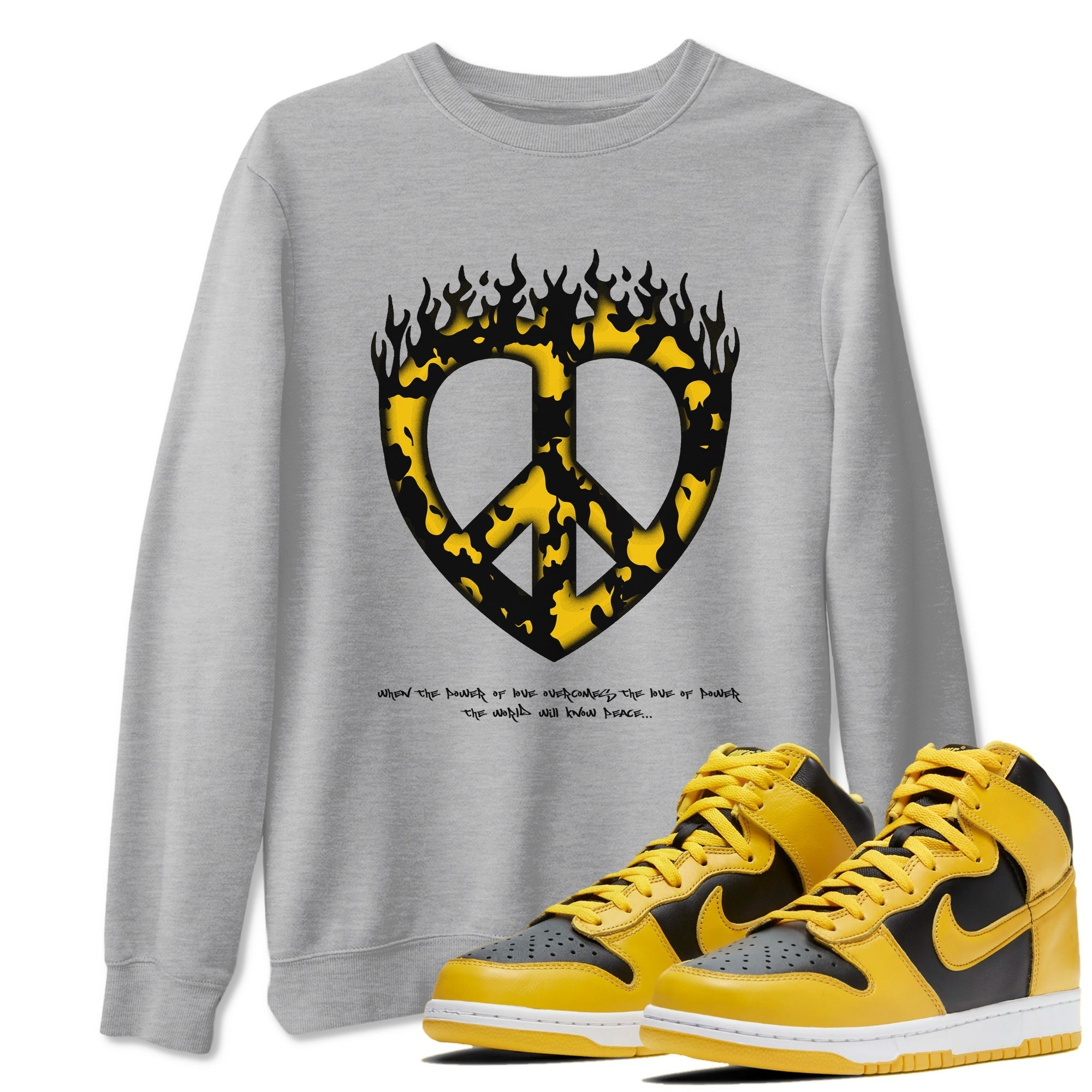Love Peace snkmatch Tees - Dunk High Pollen