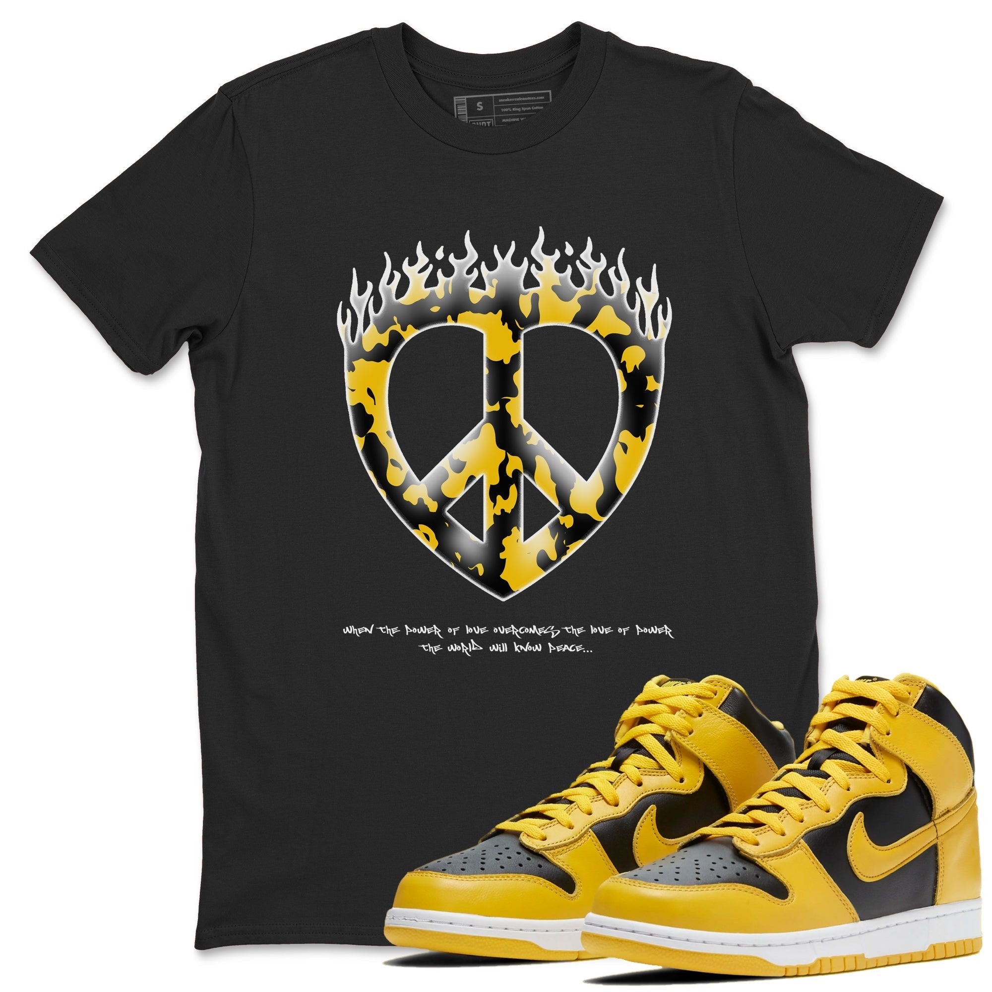 Love Peace snkmatch Tees - Dunk High Pollen