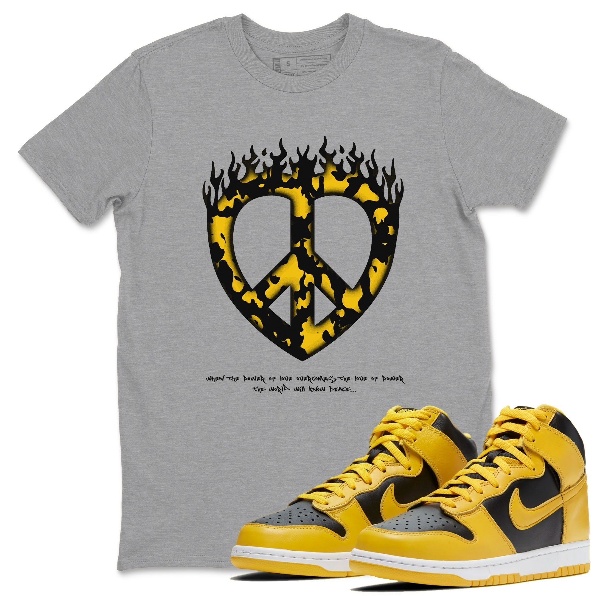 Love Peace snkmatch Tees - Dunk High Pollen