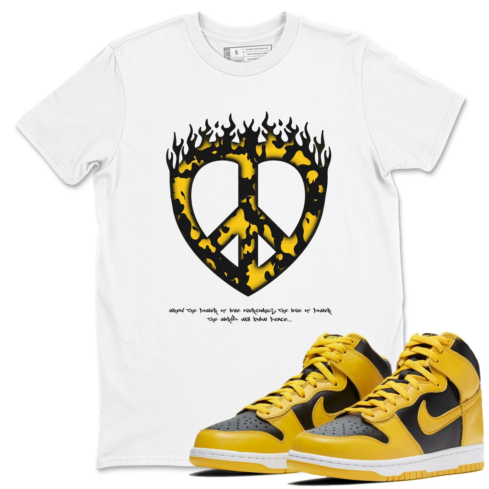 Love Peace snkmatch Tees - Dunk High Pollen
