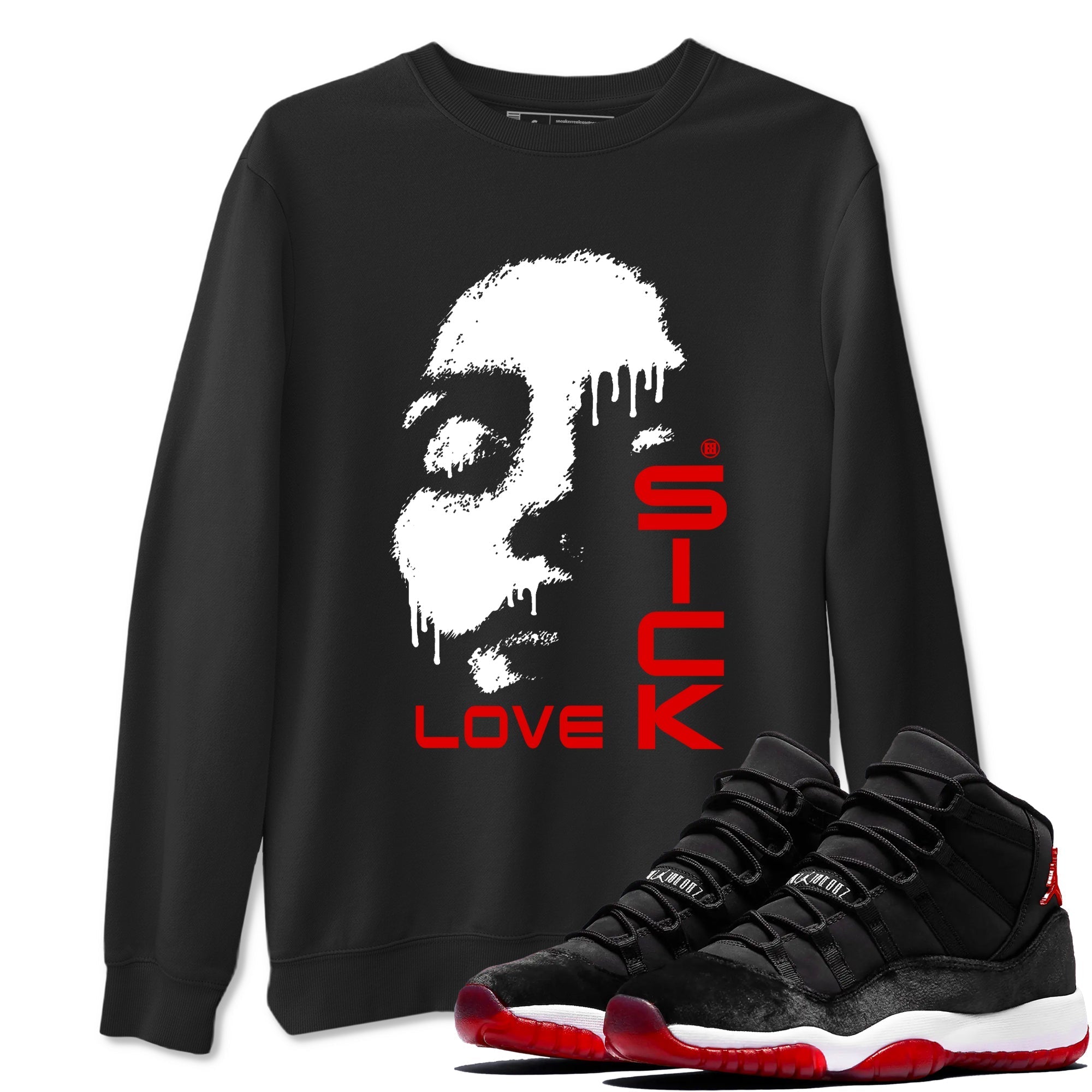 Love Sick snkmatch Tees - Air Jordan 11 Bred Velvet