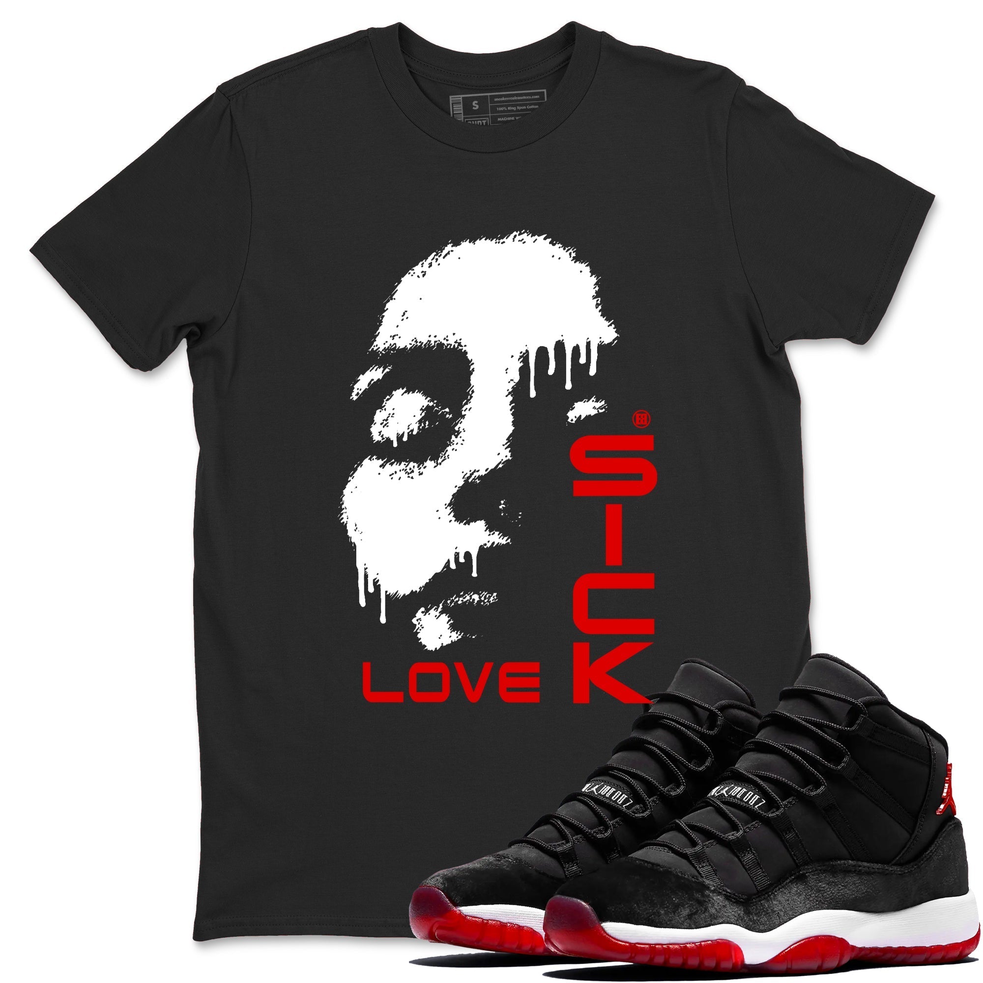Love Sick snkmatch Tees - Air Jordan 11 Bred Velvet