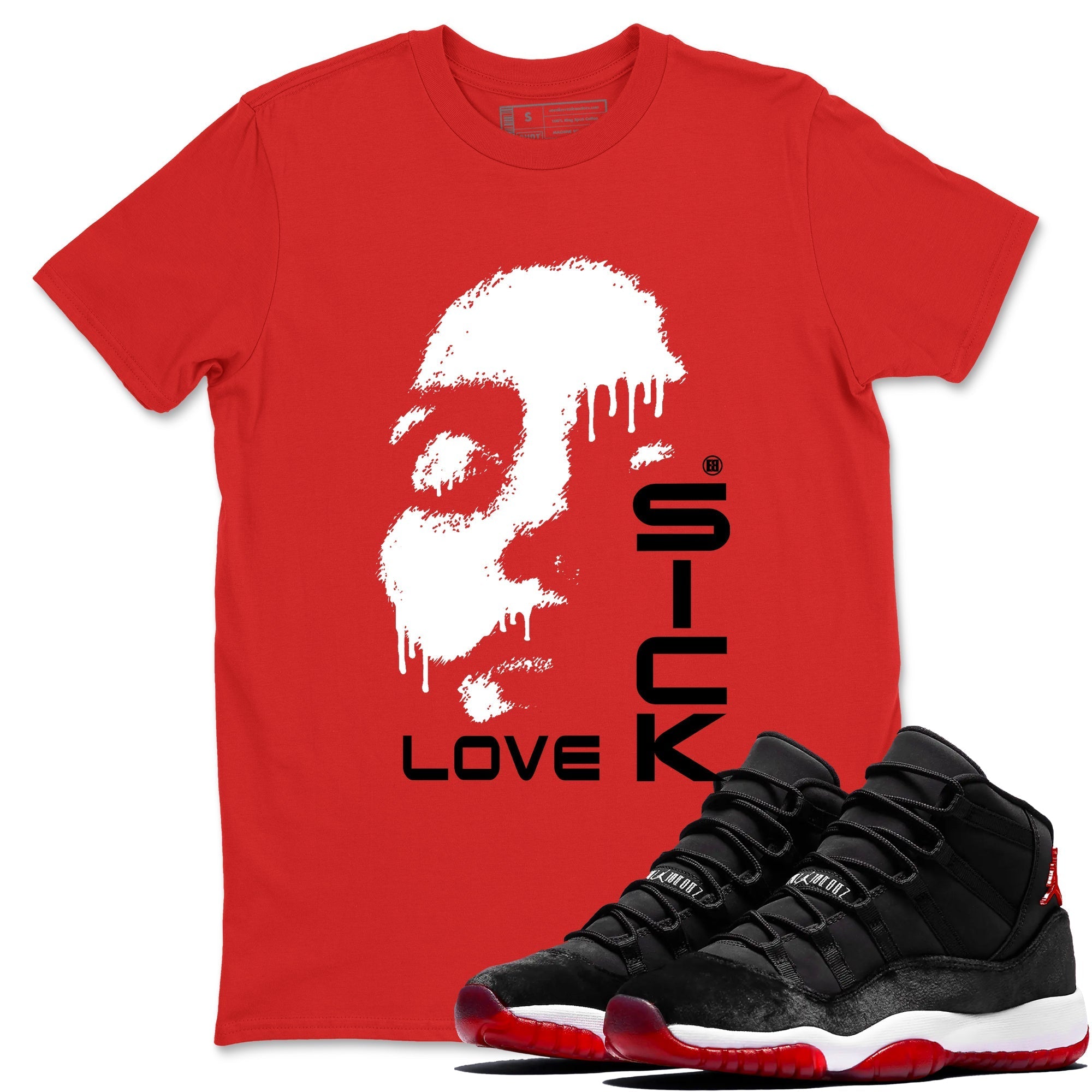 Love Sick snkmatch Tees - Air Jordan 11 Bred Velvet
