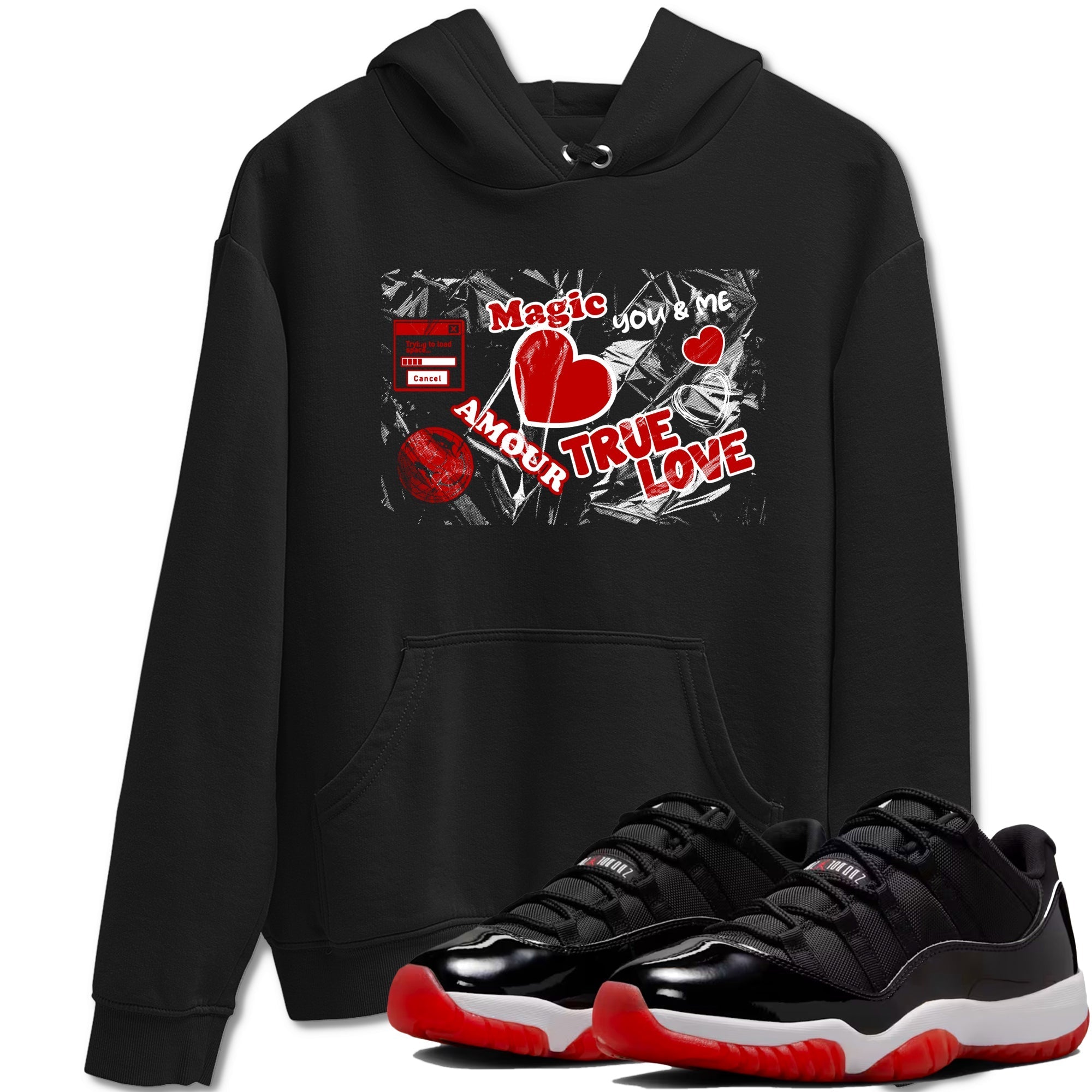 Love Under Wraps snkmatch Tees - Air Jordan 11 Bred