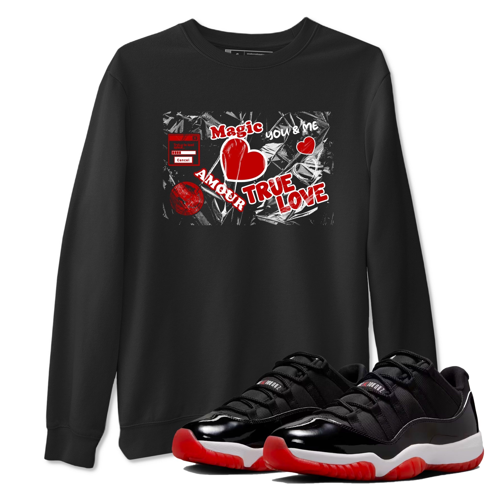 Love Under Wraps snkmatch Tees - Air Jordan 11 Bred
