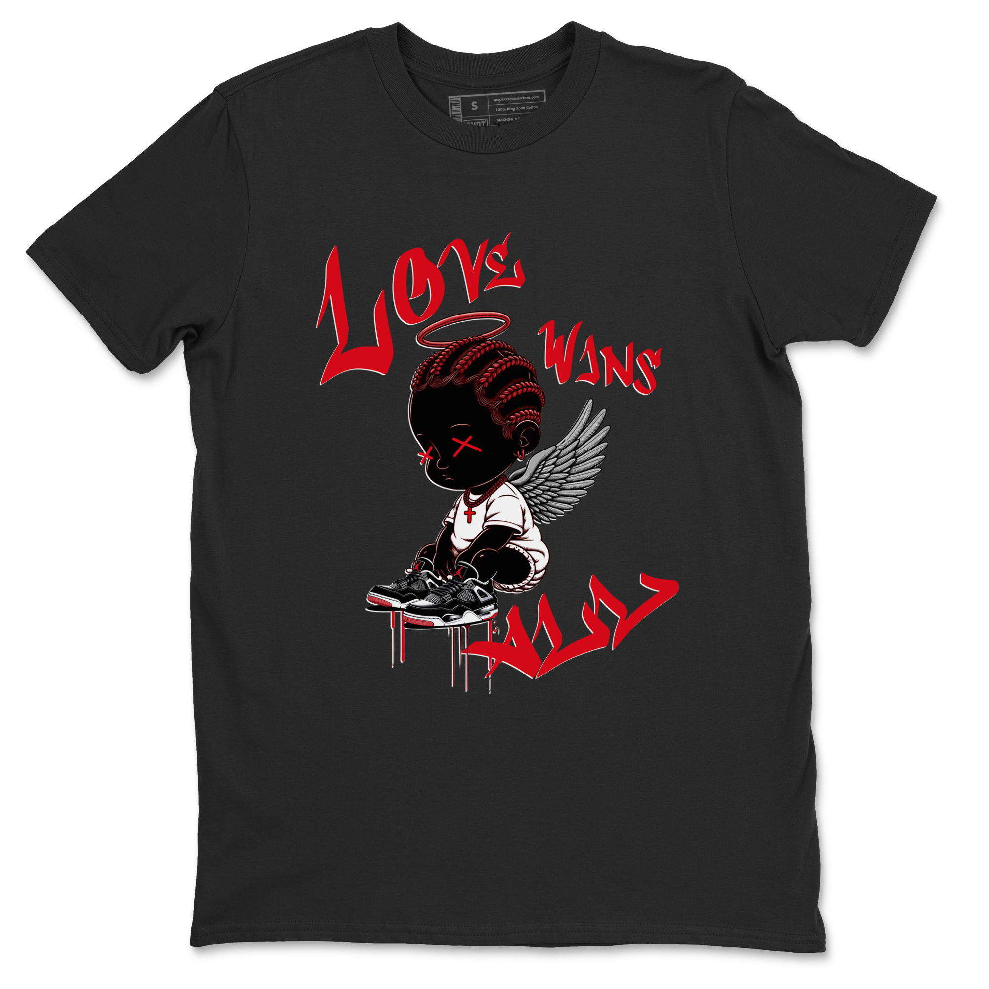 Love Wins All snkmatch Tees - Air Jordan 4 Bred Reimagined