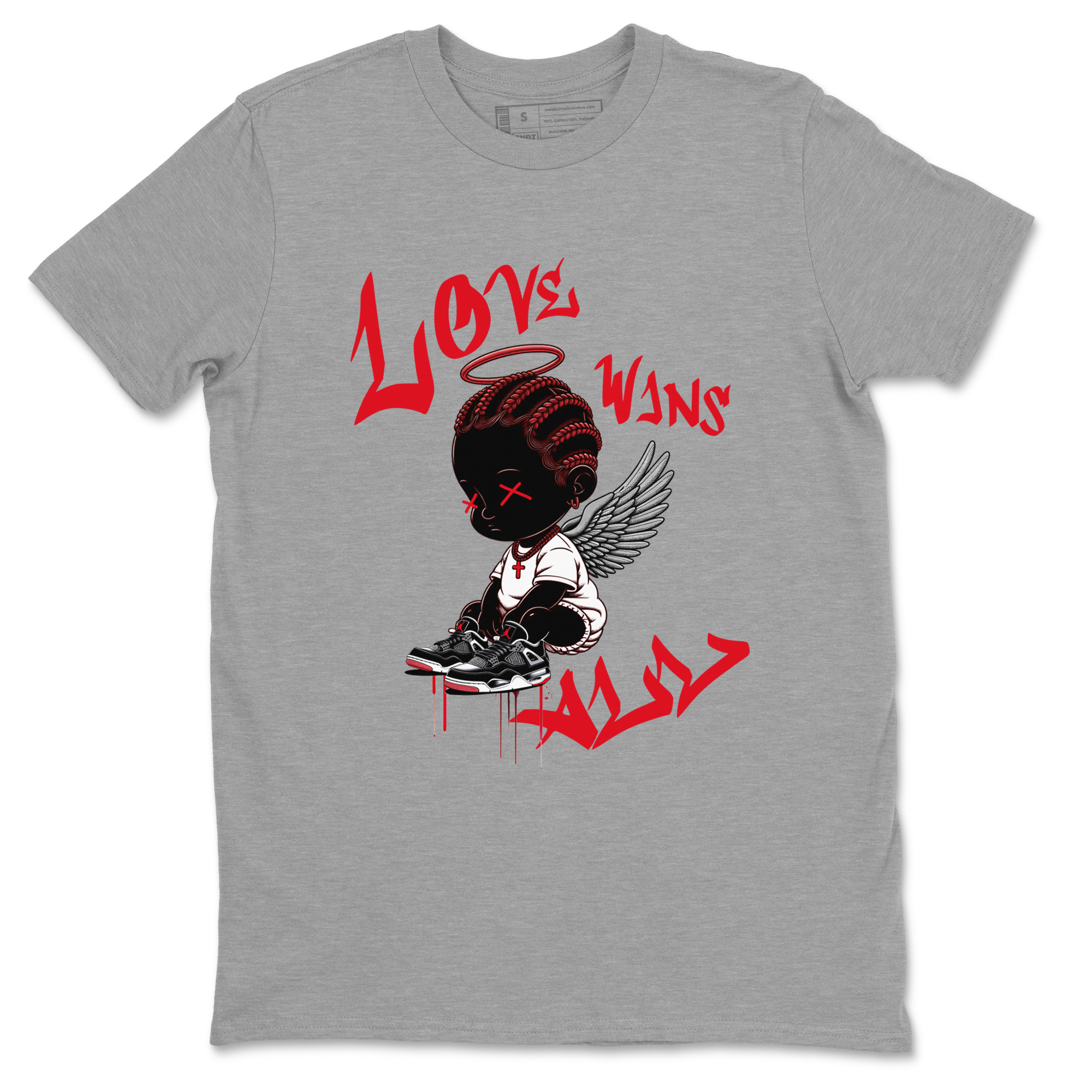 Love Wins All snkmatch Tees - Air Jordan 4 Bred Reimagined