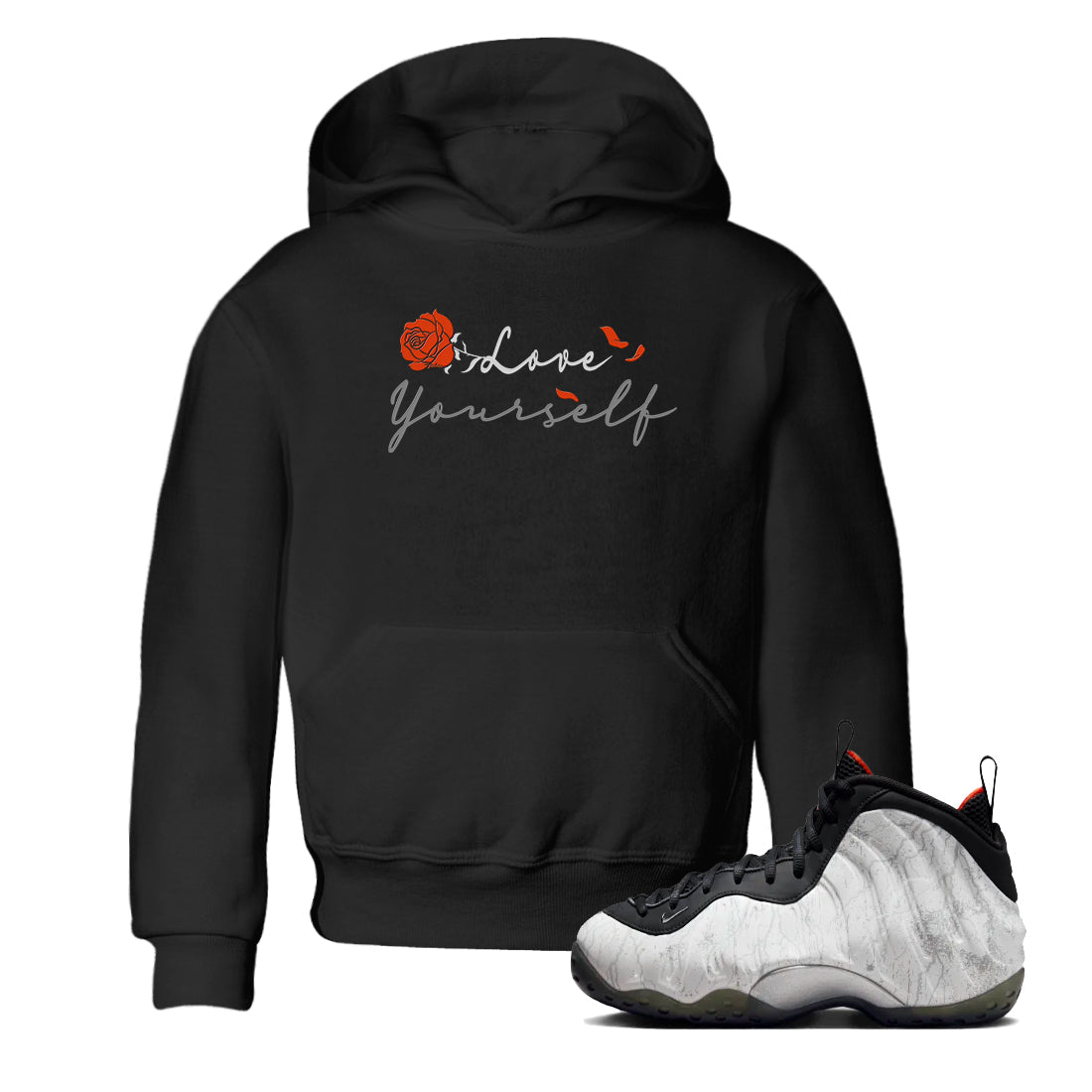 Love Yourself snkmatch Tees Kids - Air Foamposite One Jin