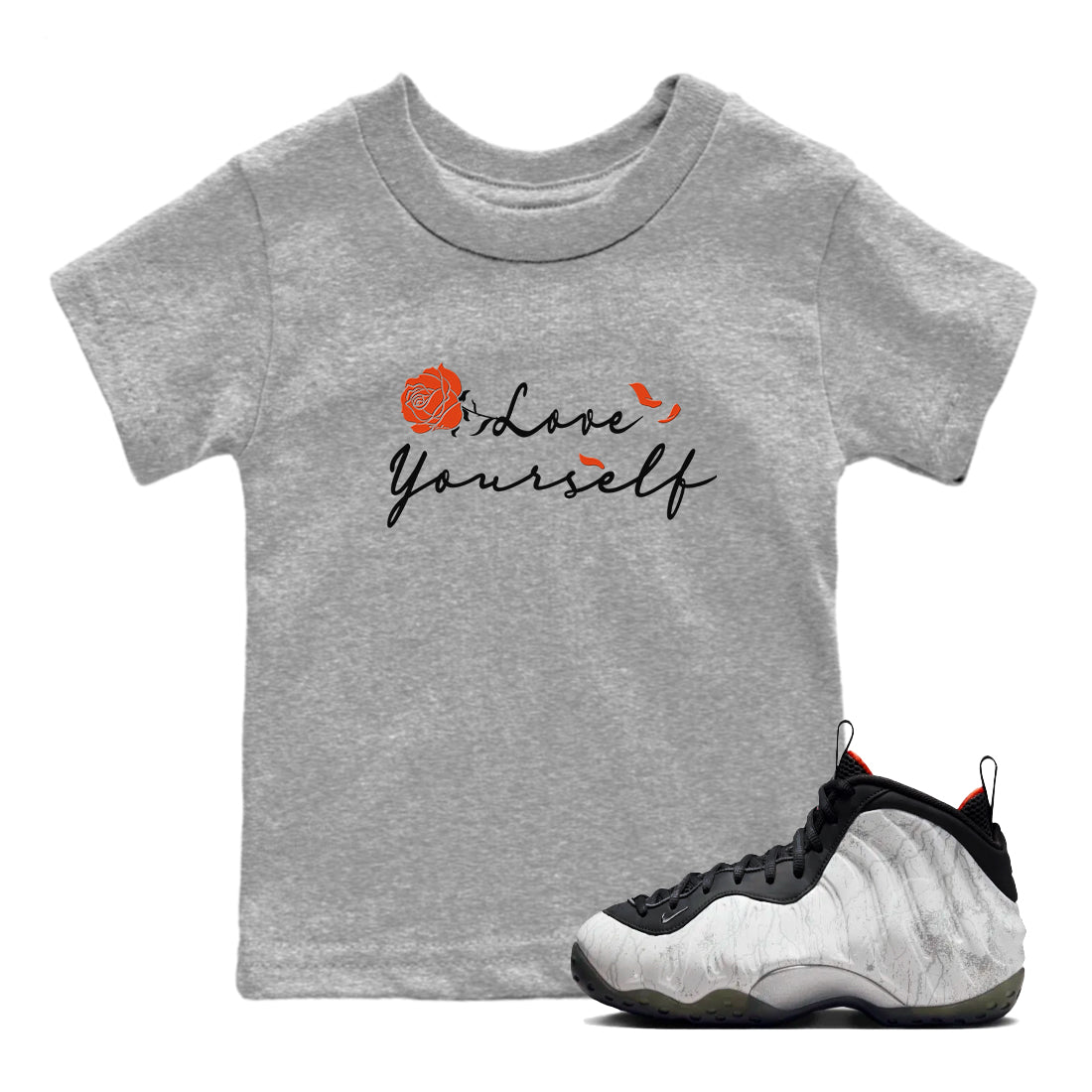 Love Yourself snkmatch Tees Kids - Air Foamposite One Jin