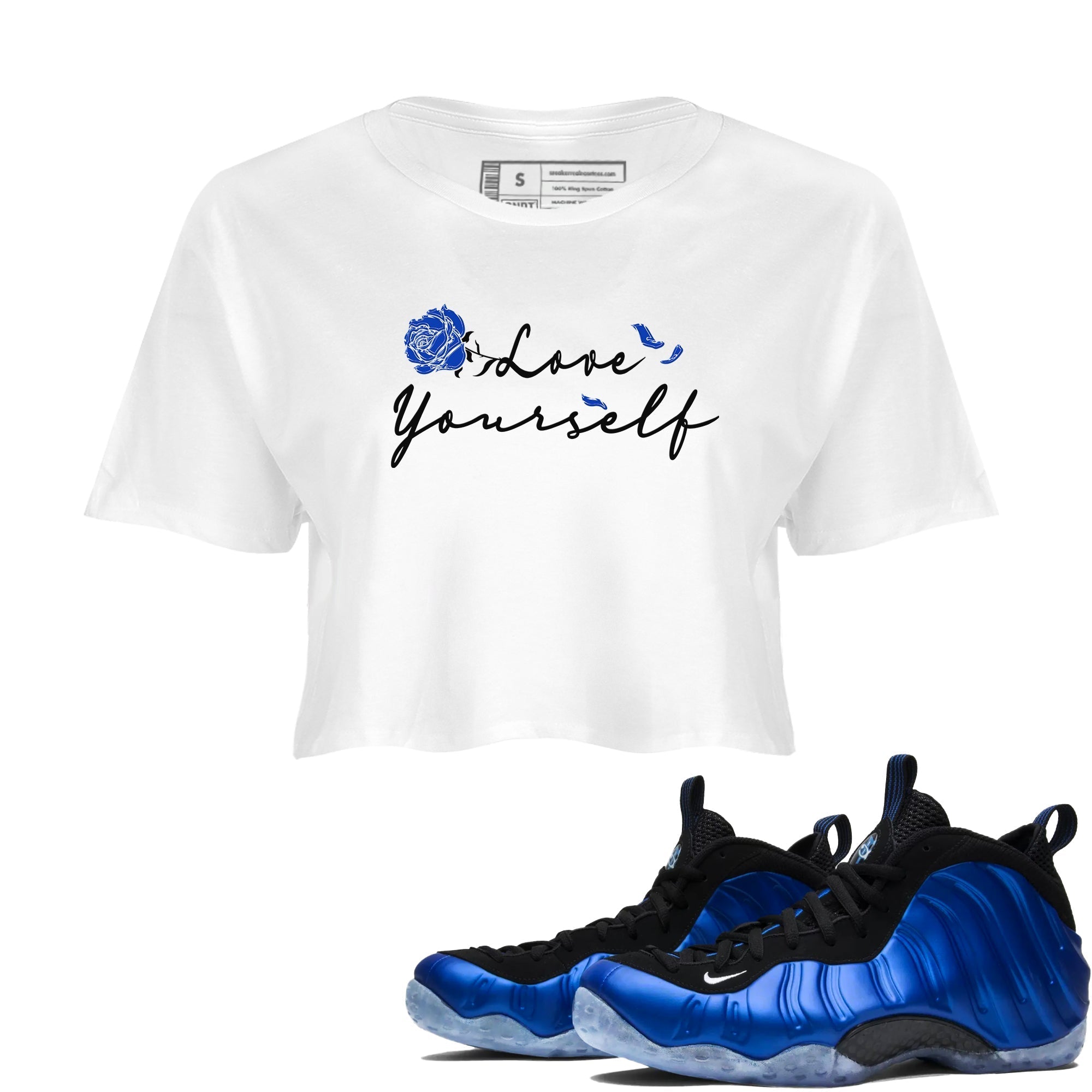 Love Yourself snkmatch Women's Top - Air Foamposite One Royal