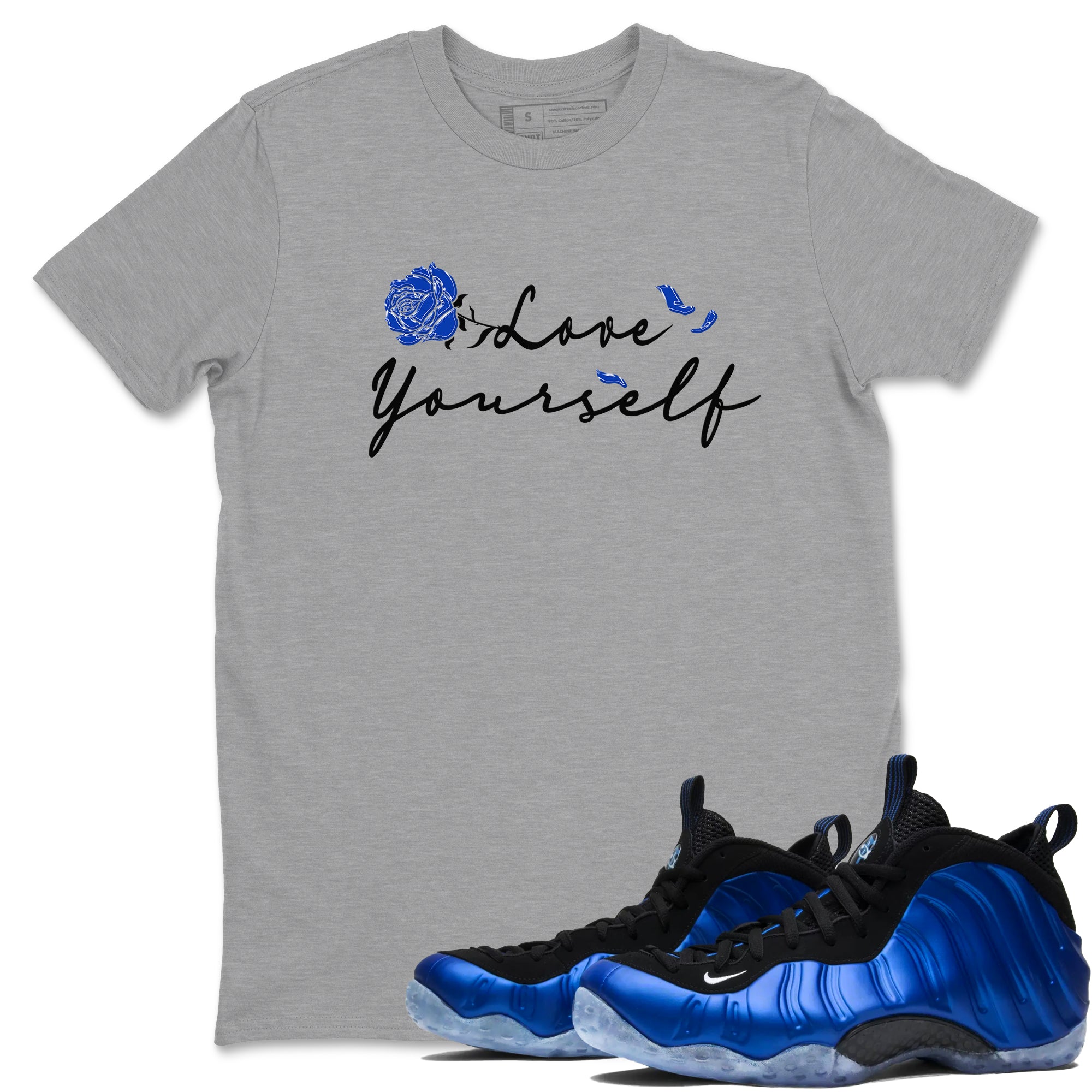 Love Yourself snkmatch Tees - Air Foamposite One Royal