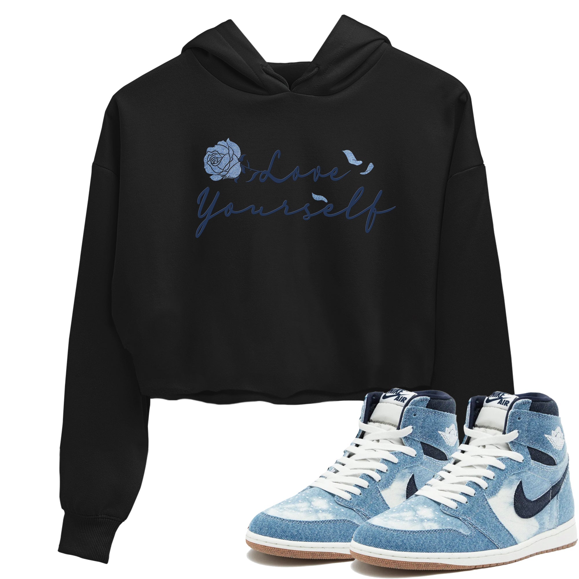 Love Yourself snkmatch Women's Top - Air Jordan 1 Denim 2024
