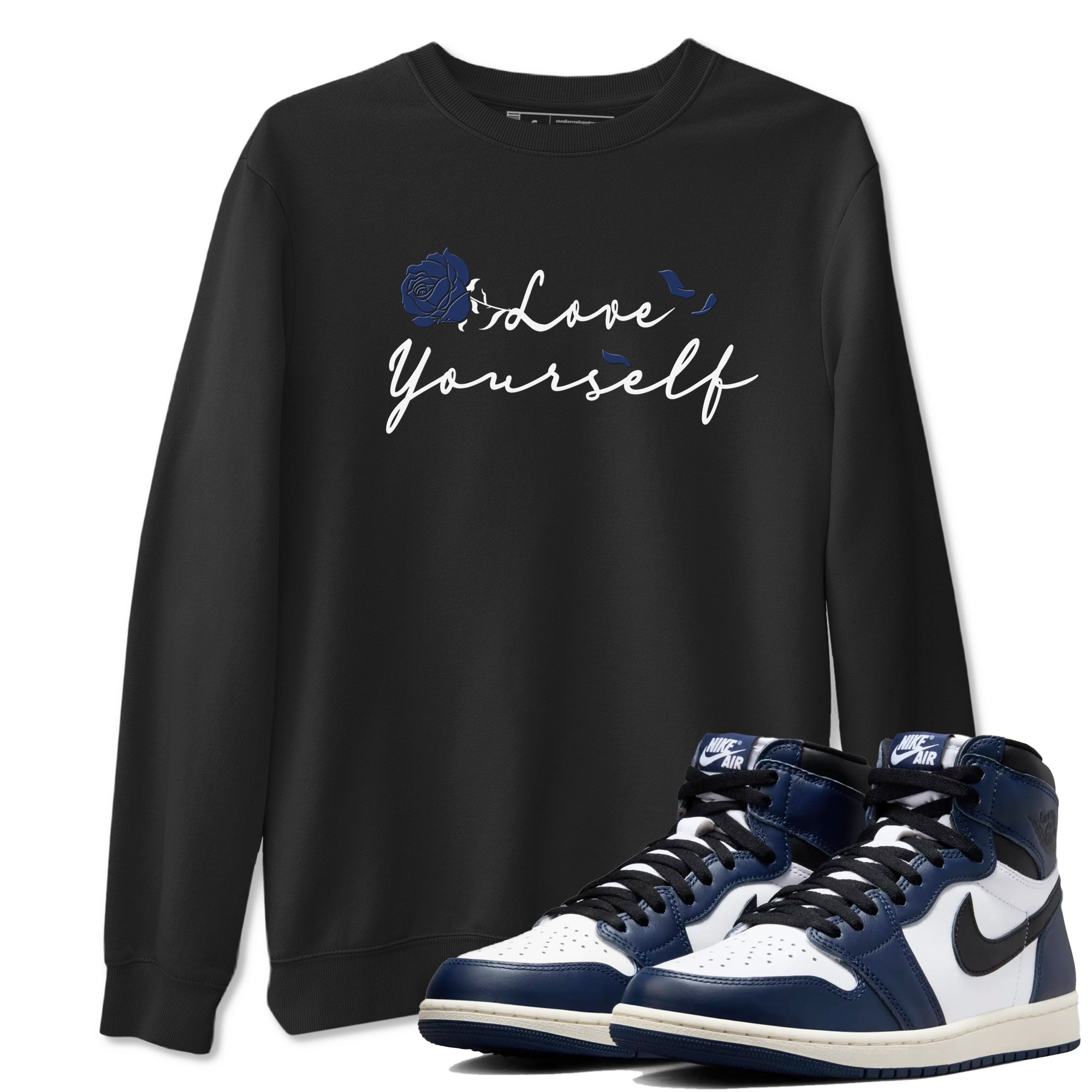 Love Yourself snkmatch Tees - Air Jordan 1 Midnight Navy