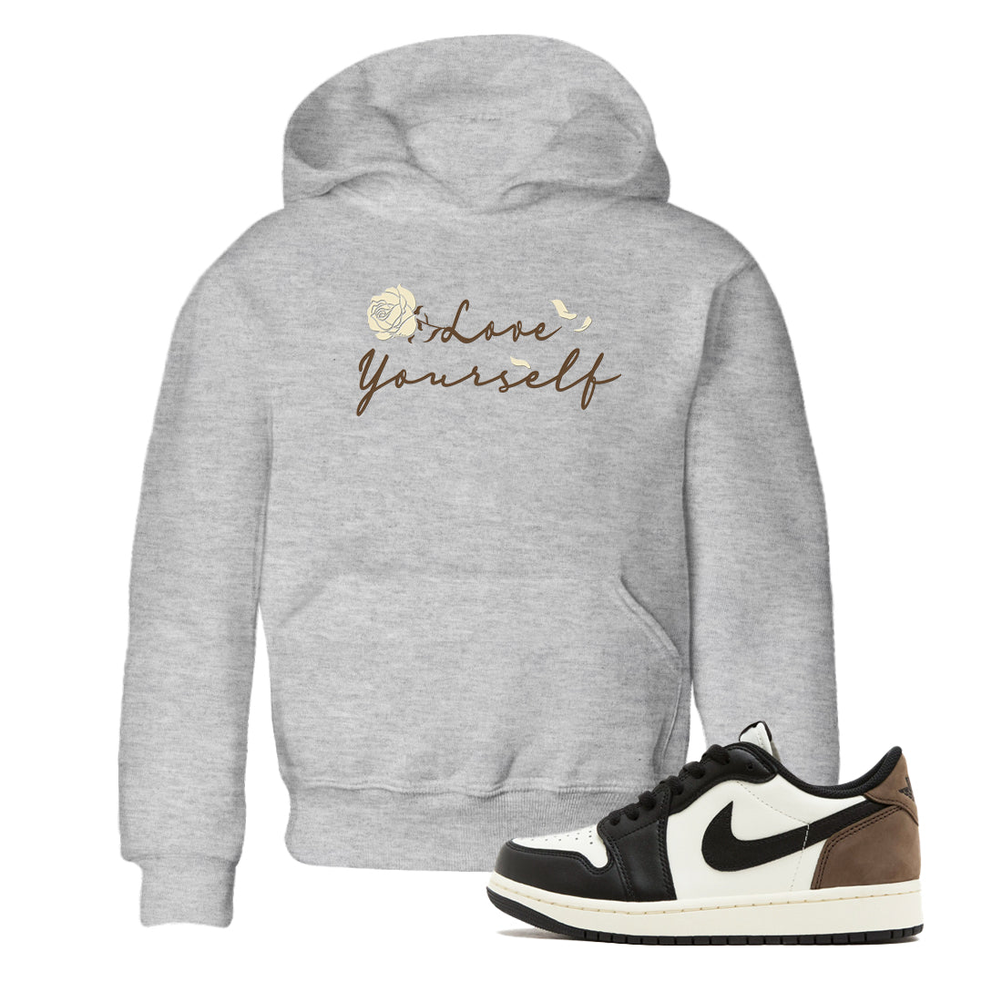 Love Yourself snkmatch Tees Kids - Air Jordan 1 Mocha