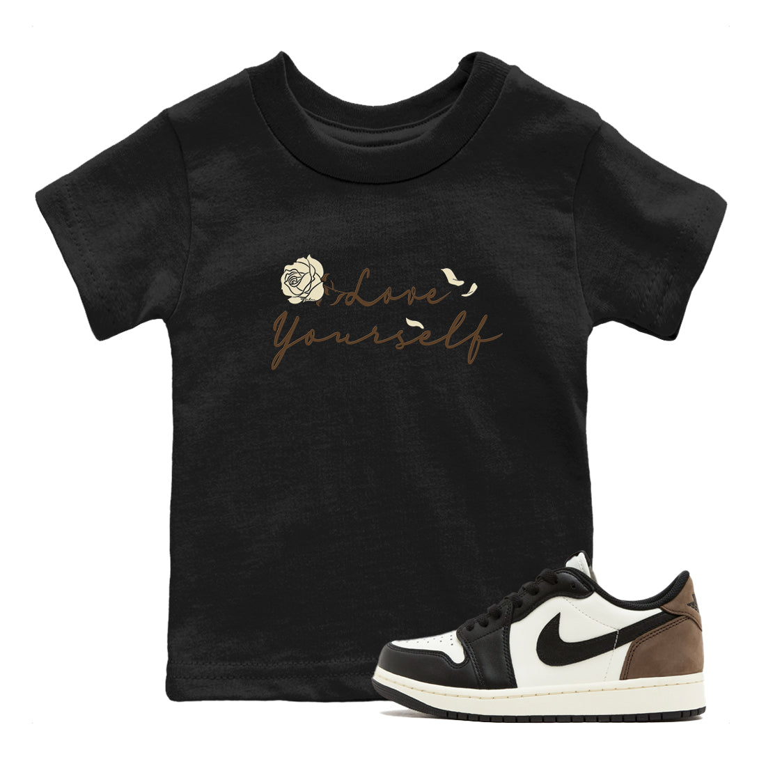 Love Yourself snkmatch Tees Kids - Air Jordan 1 Mocha