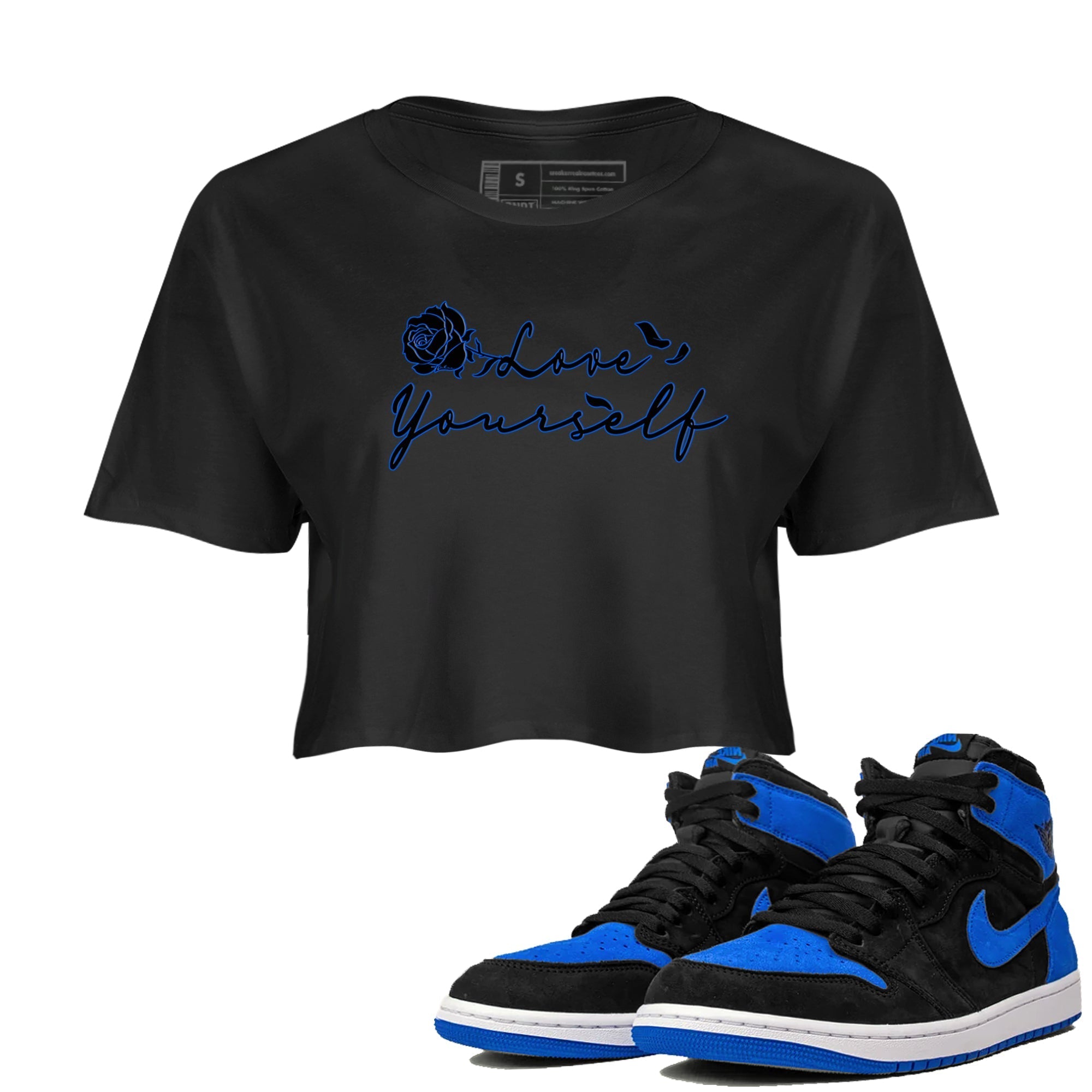 Love Yourself snkmatch Women's Top - Air Jordan 1 Royal Reimagined