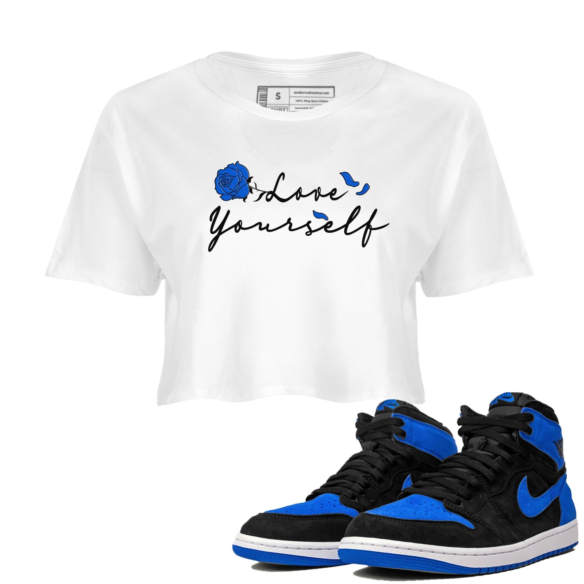 Love Yourself snkmatch Women's Top - Air Jordan 1 Royal Reimagined