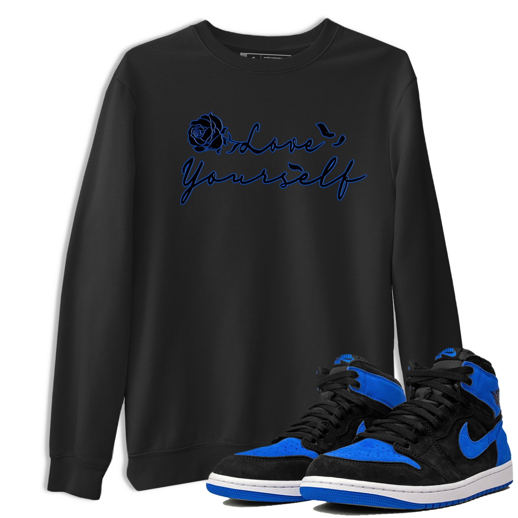 Love Yourself snkmatch Tee - Air Jordan 1 Royal Reimagined
