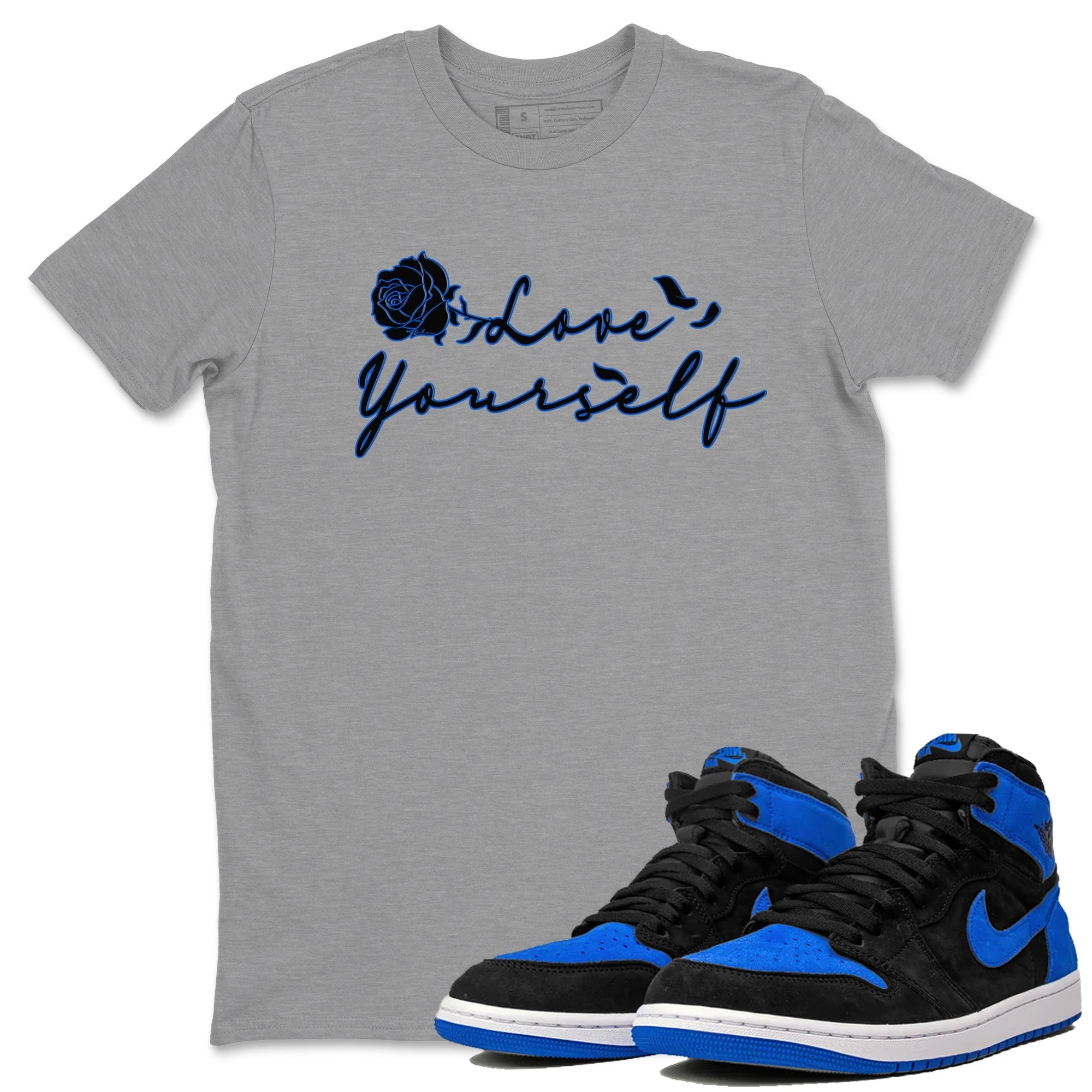 Love Yourself snkmatch Tee - Air Jordan 1 Royal Reimagined