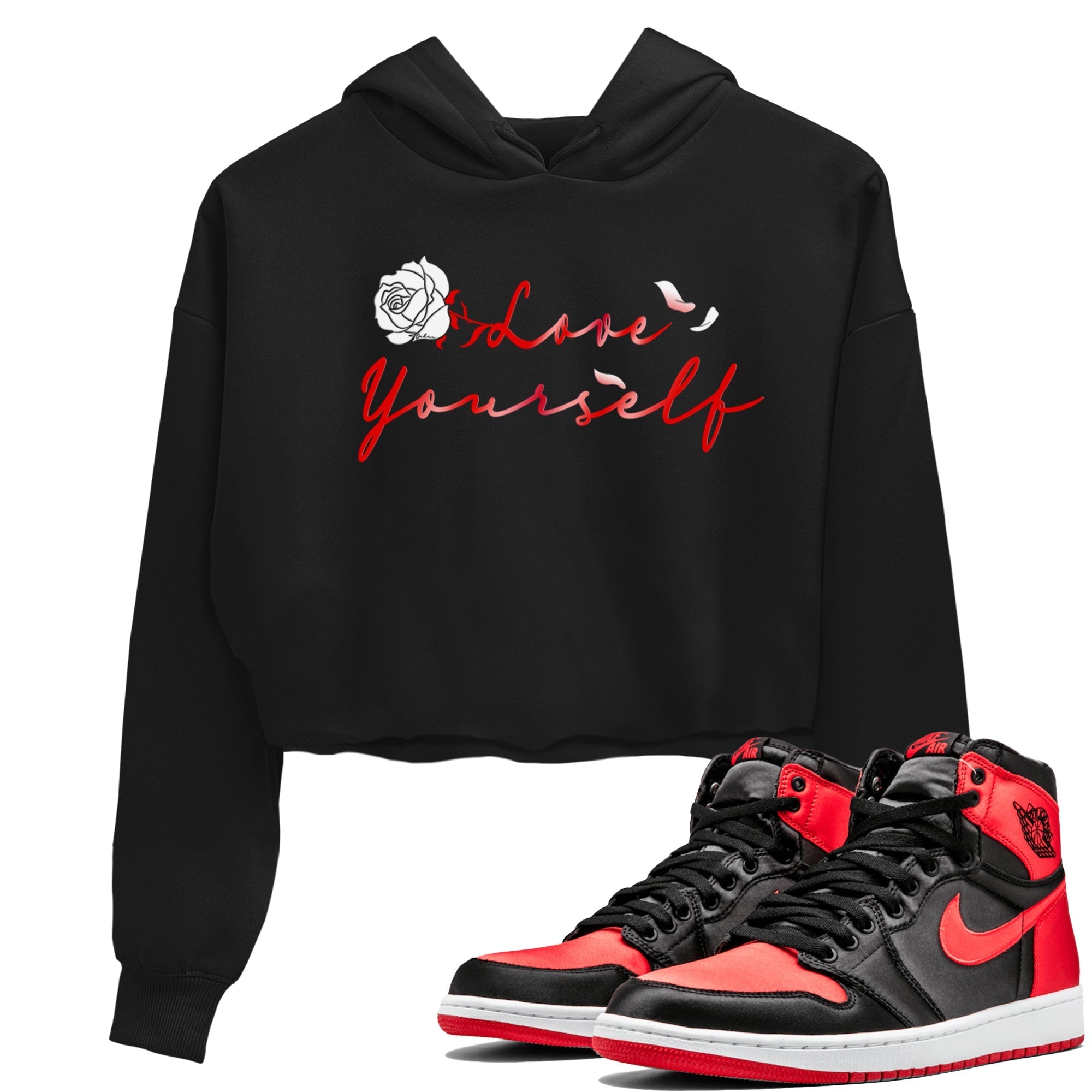 Love Yourself snkmatch Women's Top - Air Jordan 1 Satin Bred