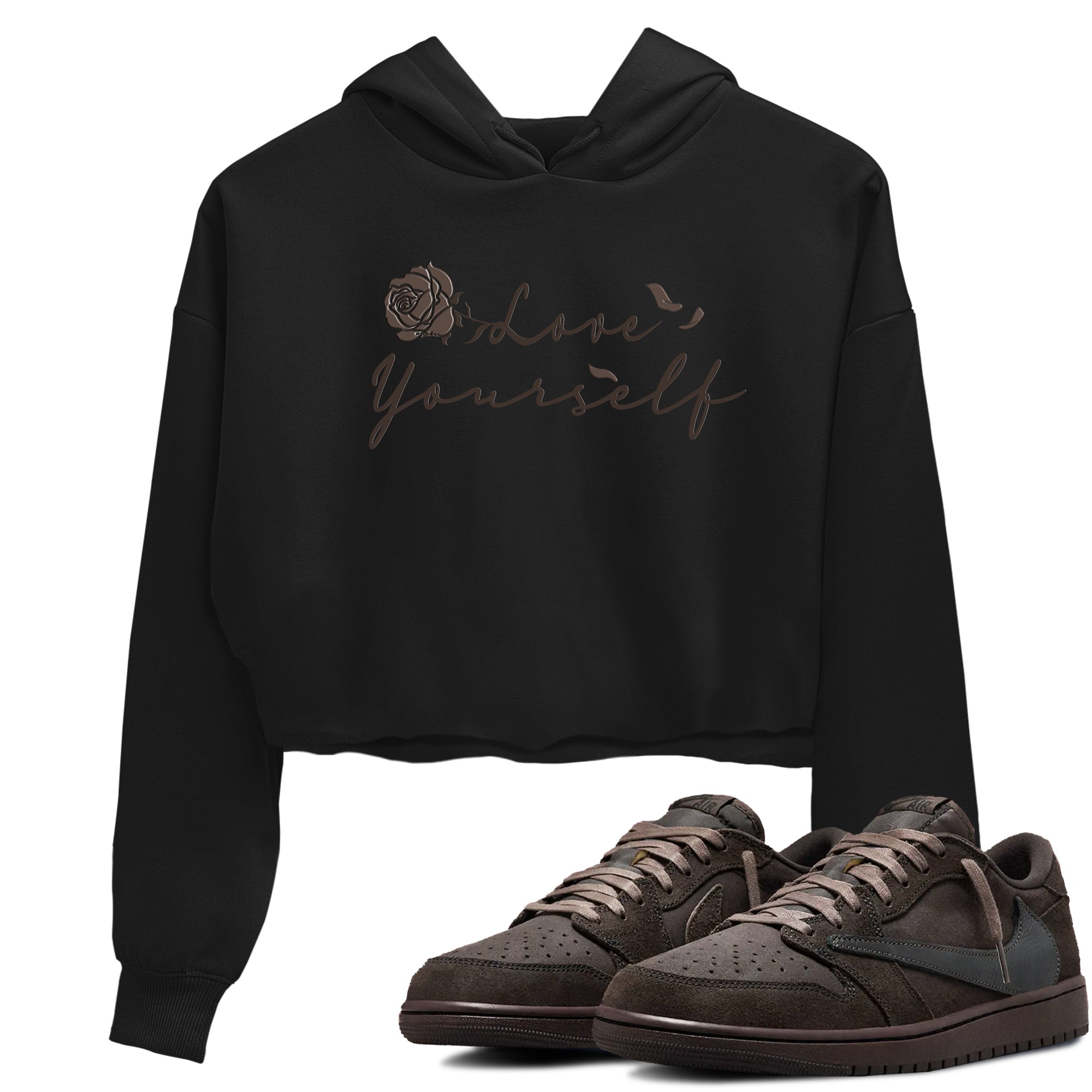 Love Yourself snkmatch Women's Top - Air Jordan 1 Travis Scott Velvet Brown