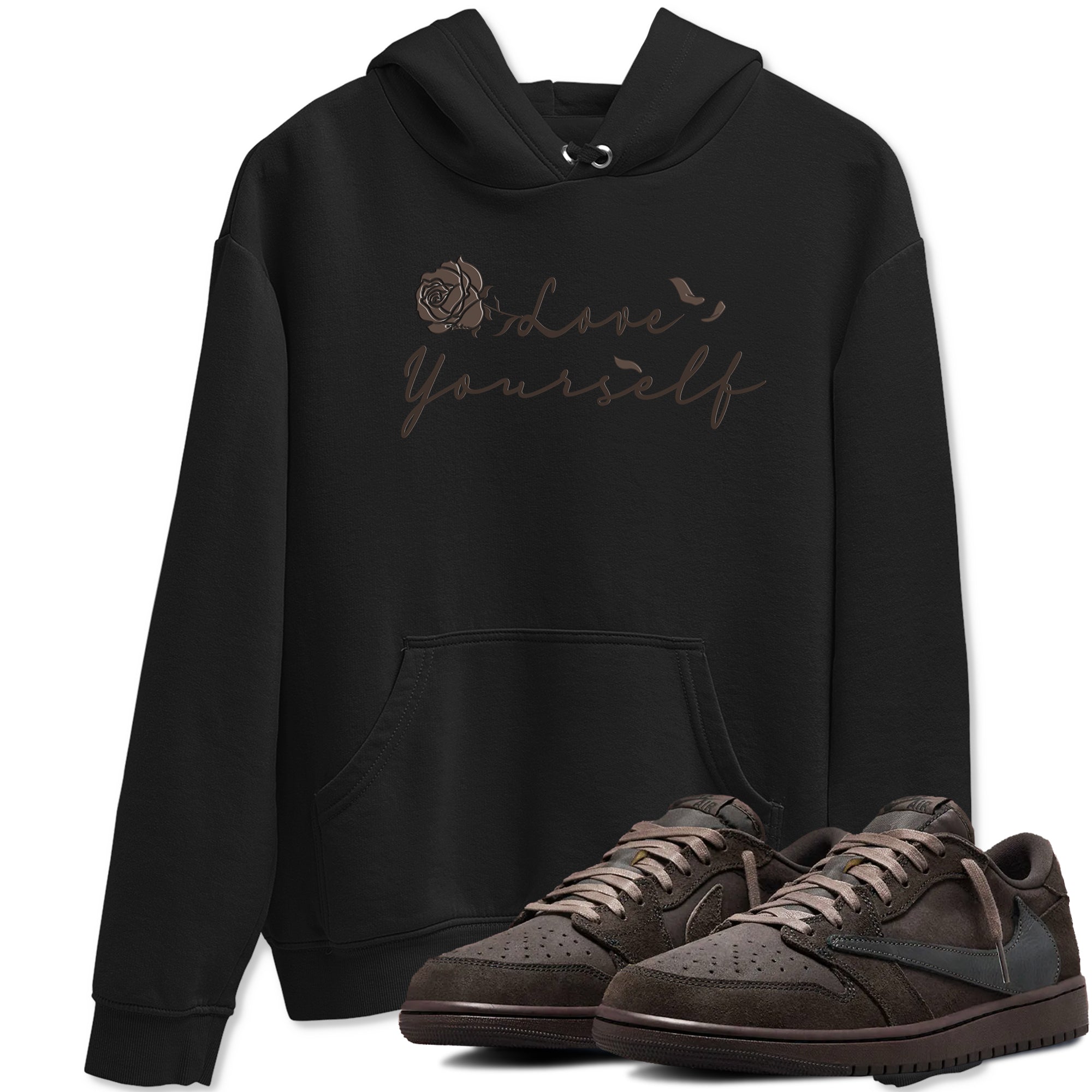 Love Yourself snkmatch Tees - Air Jordan 1 Travis Scott Velvet Brown
