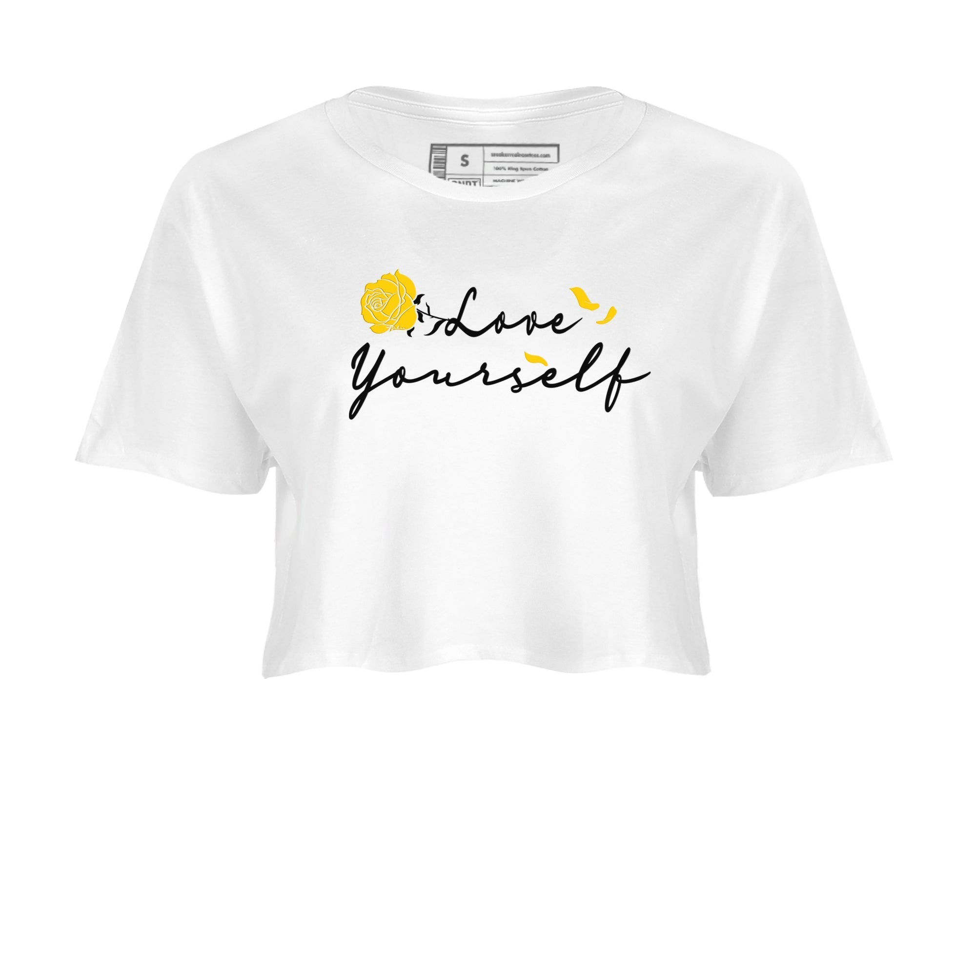 Love Yourself snkmatch Tees Crop Top - Air Jordan 1 Yellow Ochre