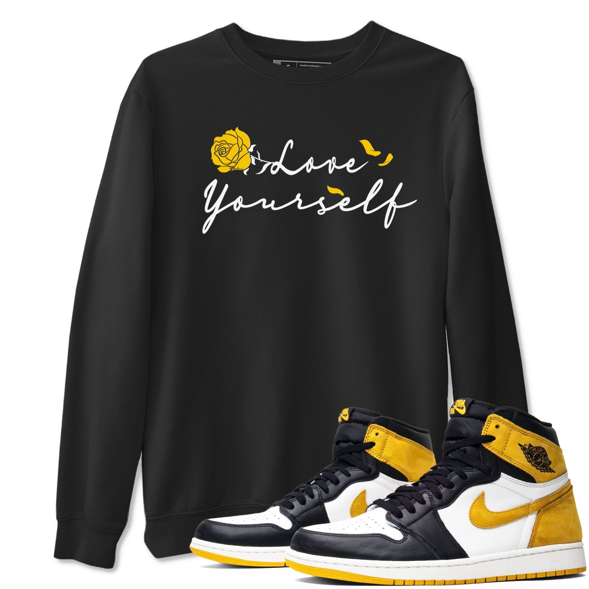 Love Yourself snkmatch Tees - Air Jordan 1 Yellow Ochre