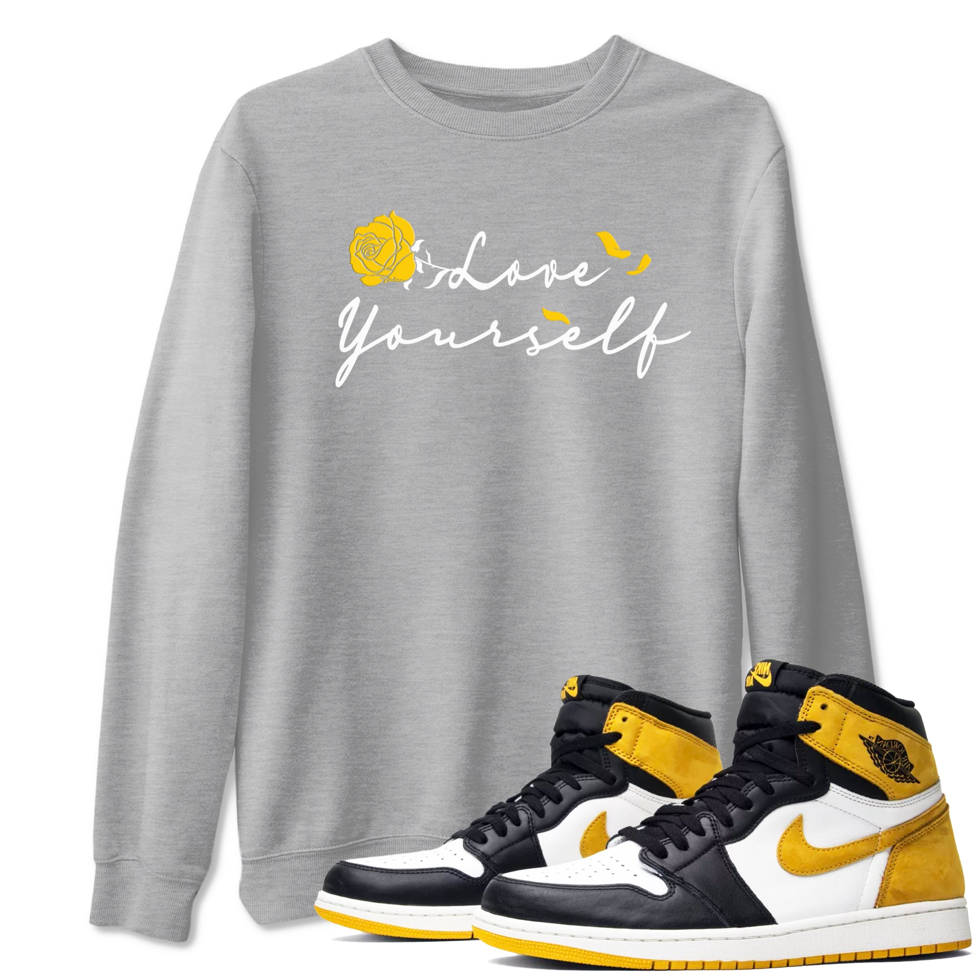 Love Yourself snkmatch Tees - Air Jordan 1 Yellow Ochre