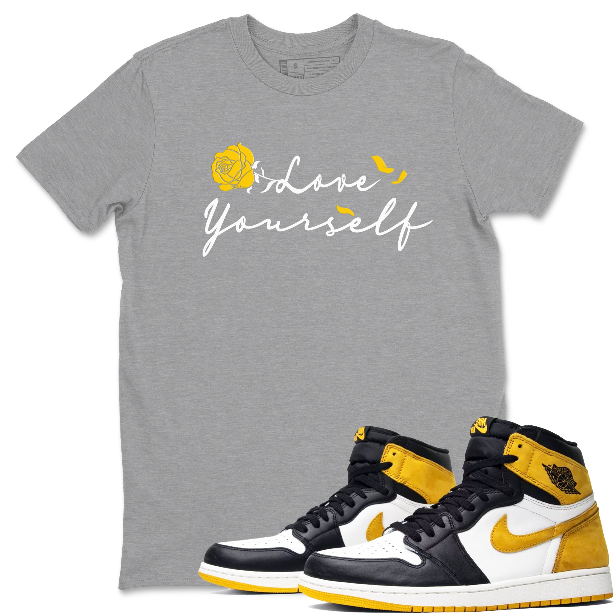 Love Yourself snkmatch Tees - Air Jordan 1 Yellow Ochre