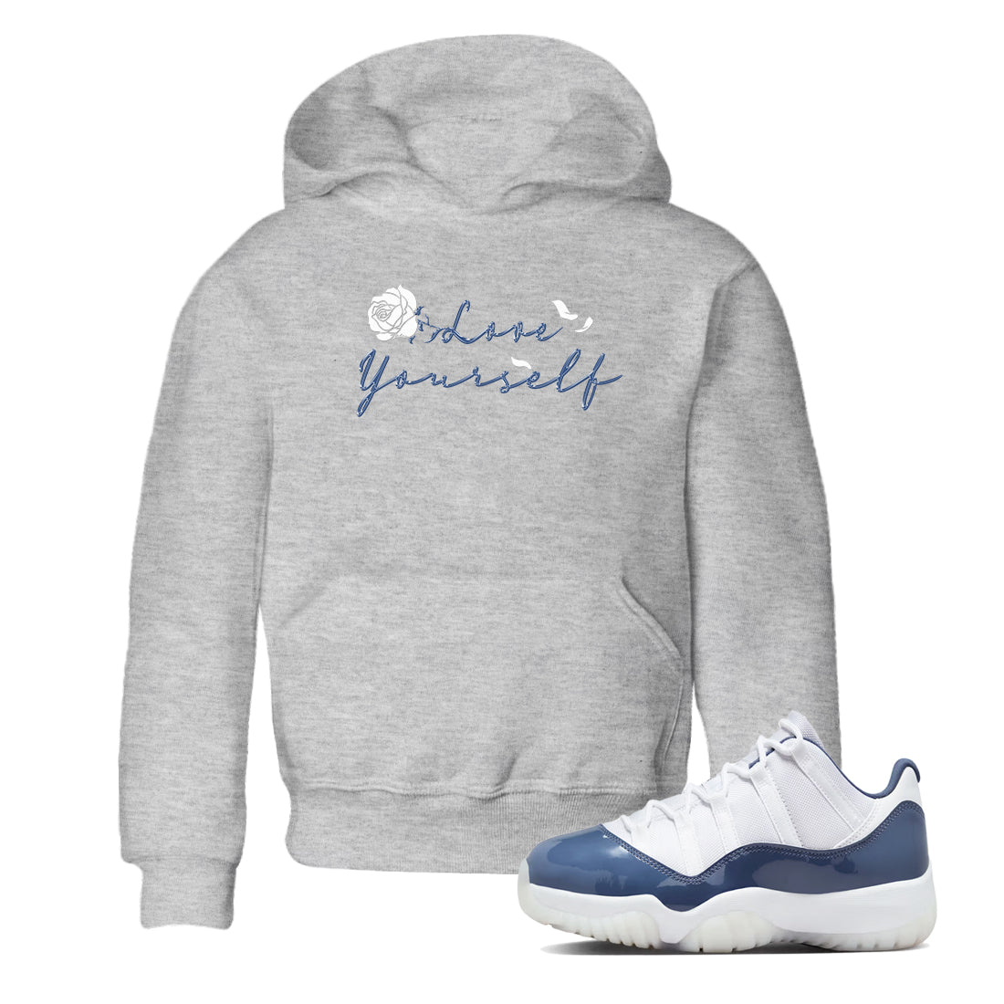 Love Yourself snkmatch Tees Kids - Air Jordan 11 Diffused Blue