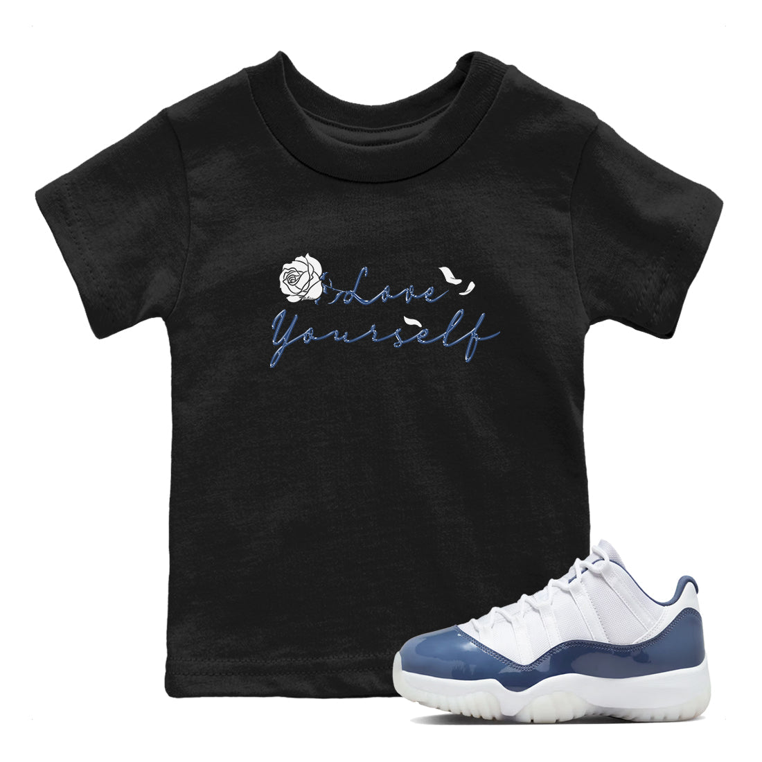 Love Yourself snkmatch Tees Kids - Air Jordan 11 Diffused Blue