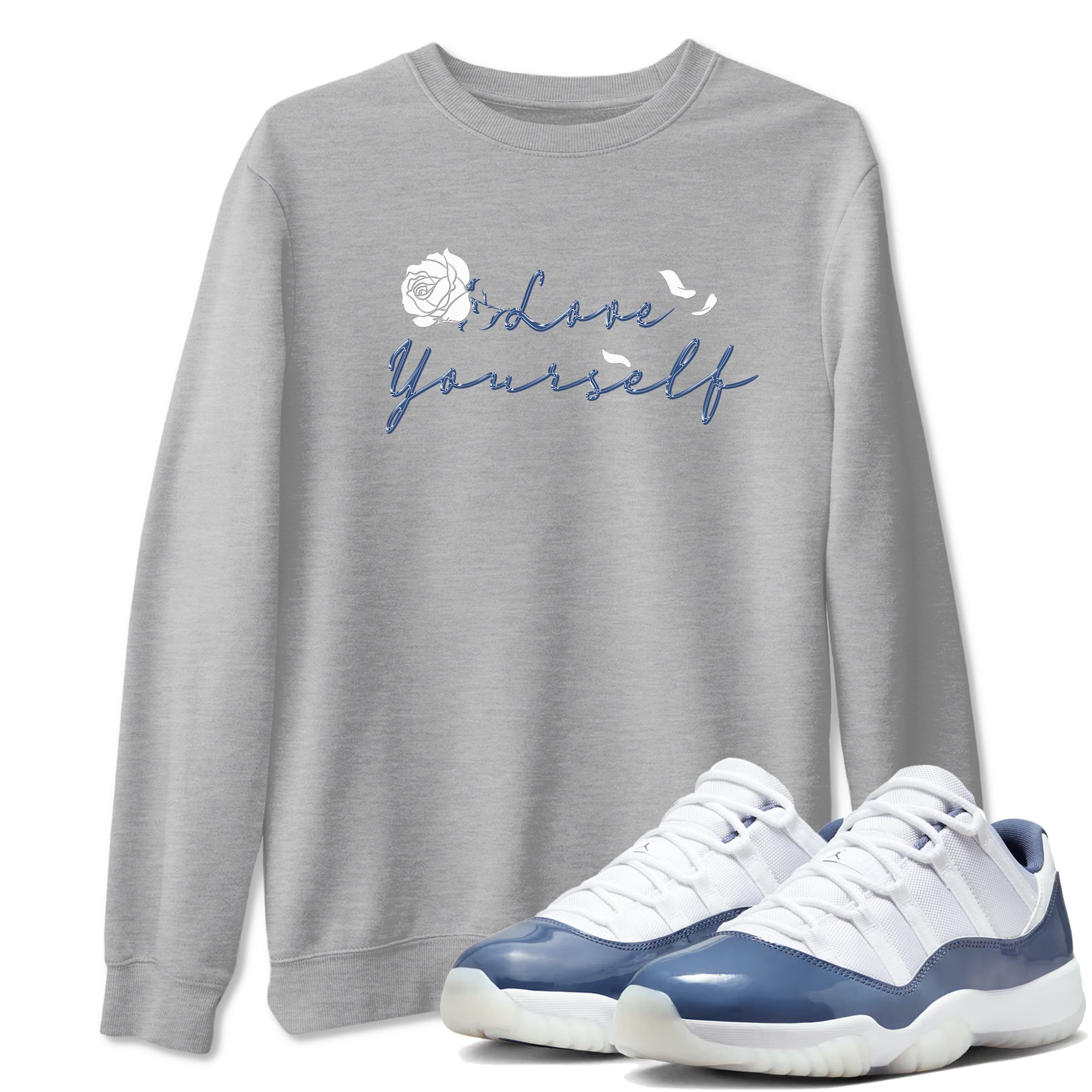 Love Yourself snkmatch Tees - Air Jordan 11 Diffused Blue