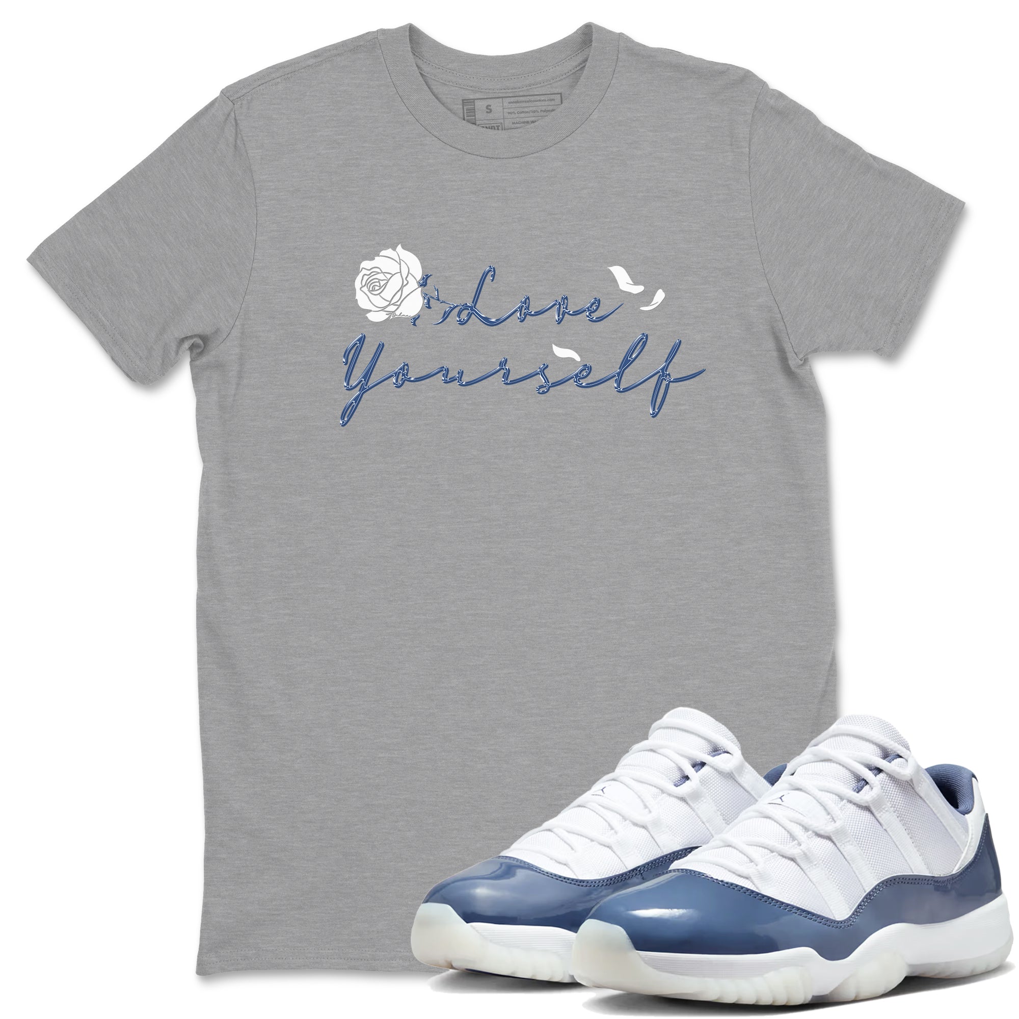 Love Yourself snkmatch Tees - Air Jordan 11 Diffused Blue