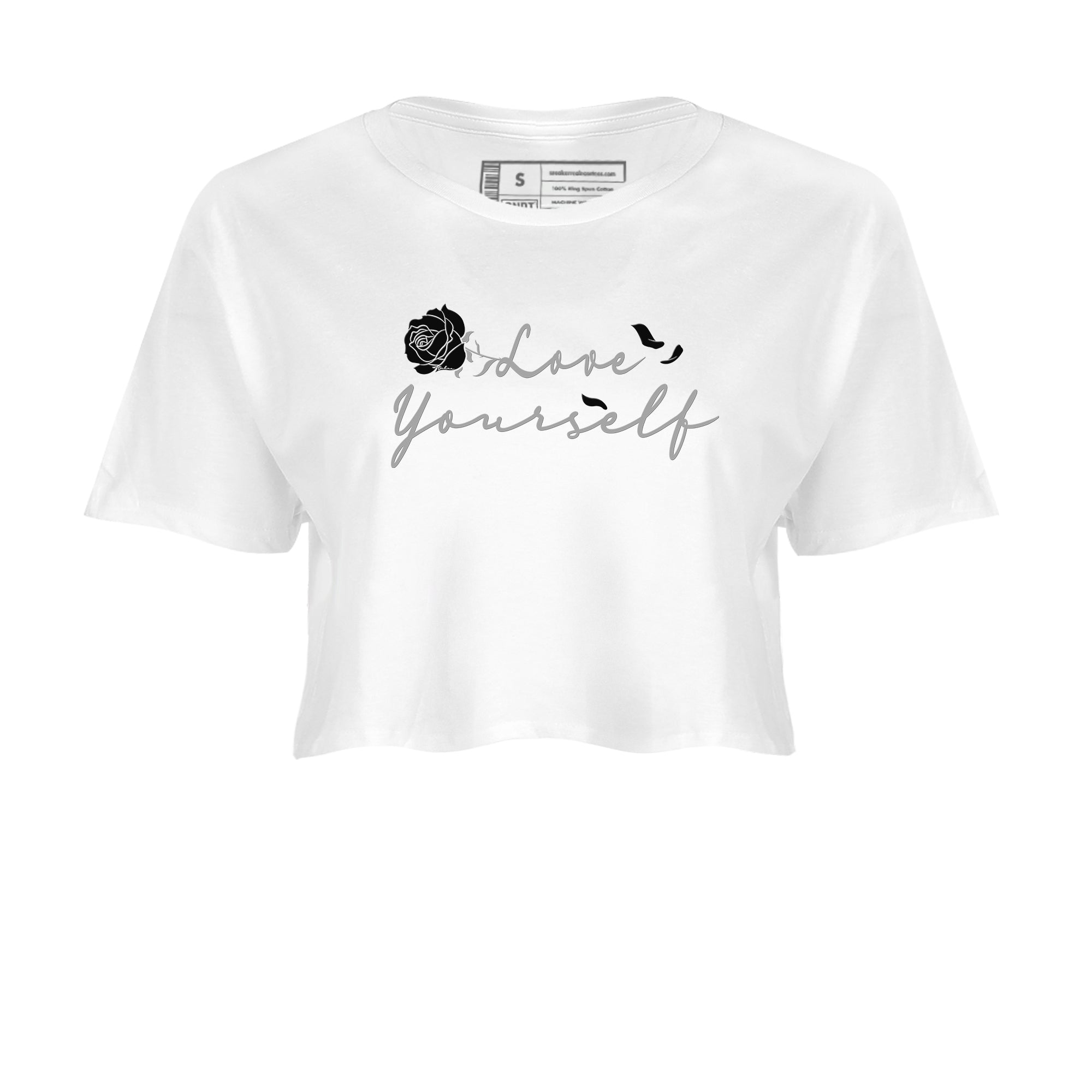Love Yourself snkmatch Women's Top - Air Jordan 12 Black Wolf Grey