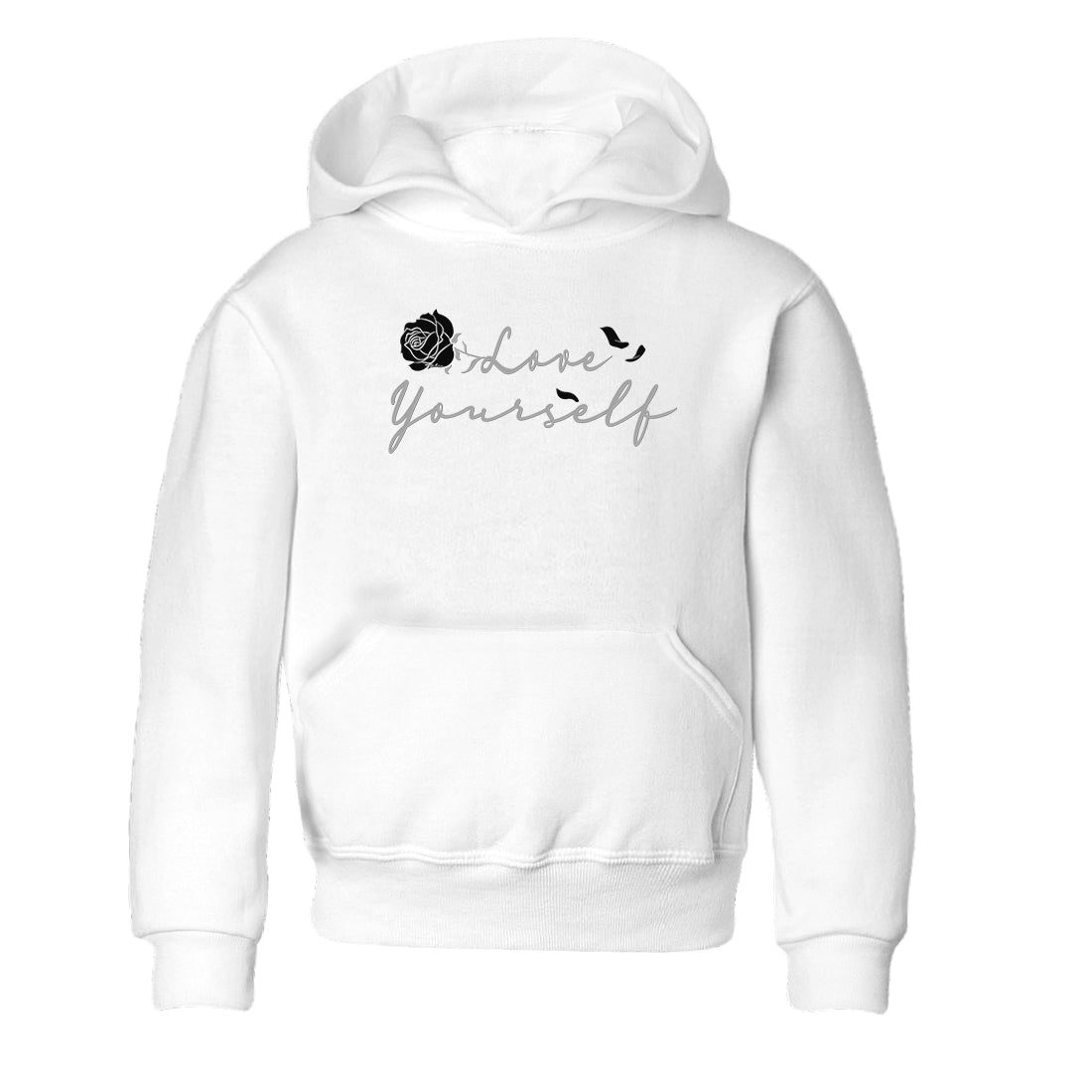 Love Yourself snkmatch Tees Kids - Air Jordan 12 Black Wolf Grey