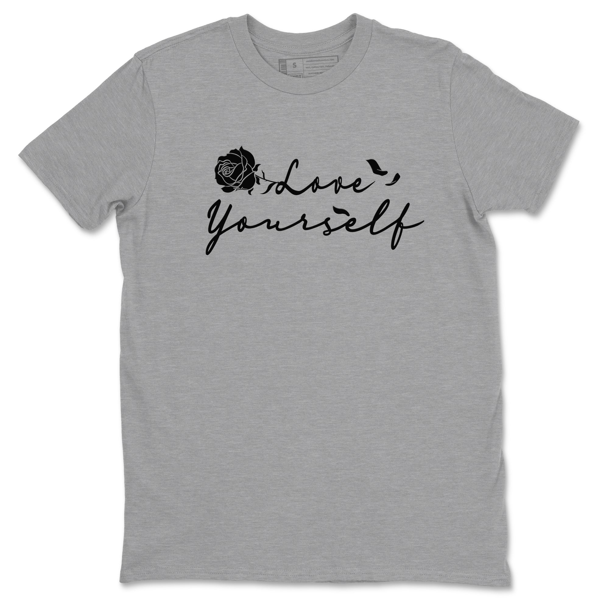 Love Yourself snkmatch Tees - Air Jordan 12 Black Wolf Grey
