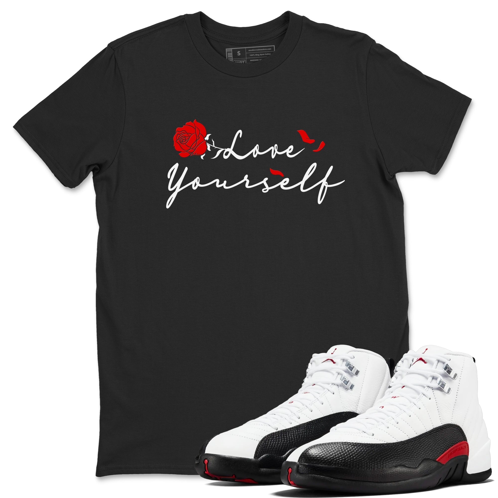 Love Yourself snkmatch Tees - Air Jordan 12 Taxi Flip