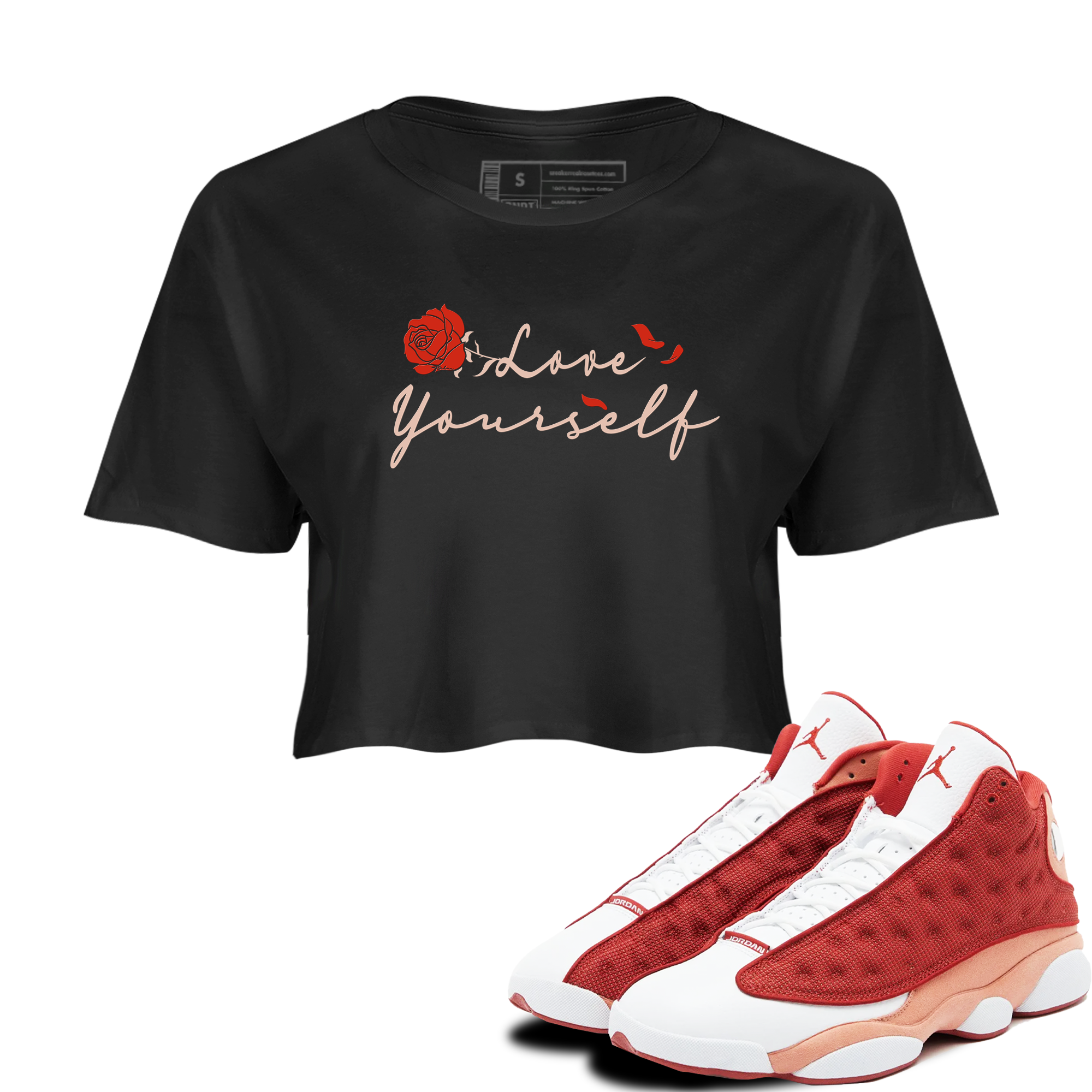Love Yourself snkmatch Women's Top - Air Jordan 13 Dune Red