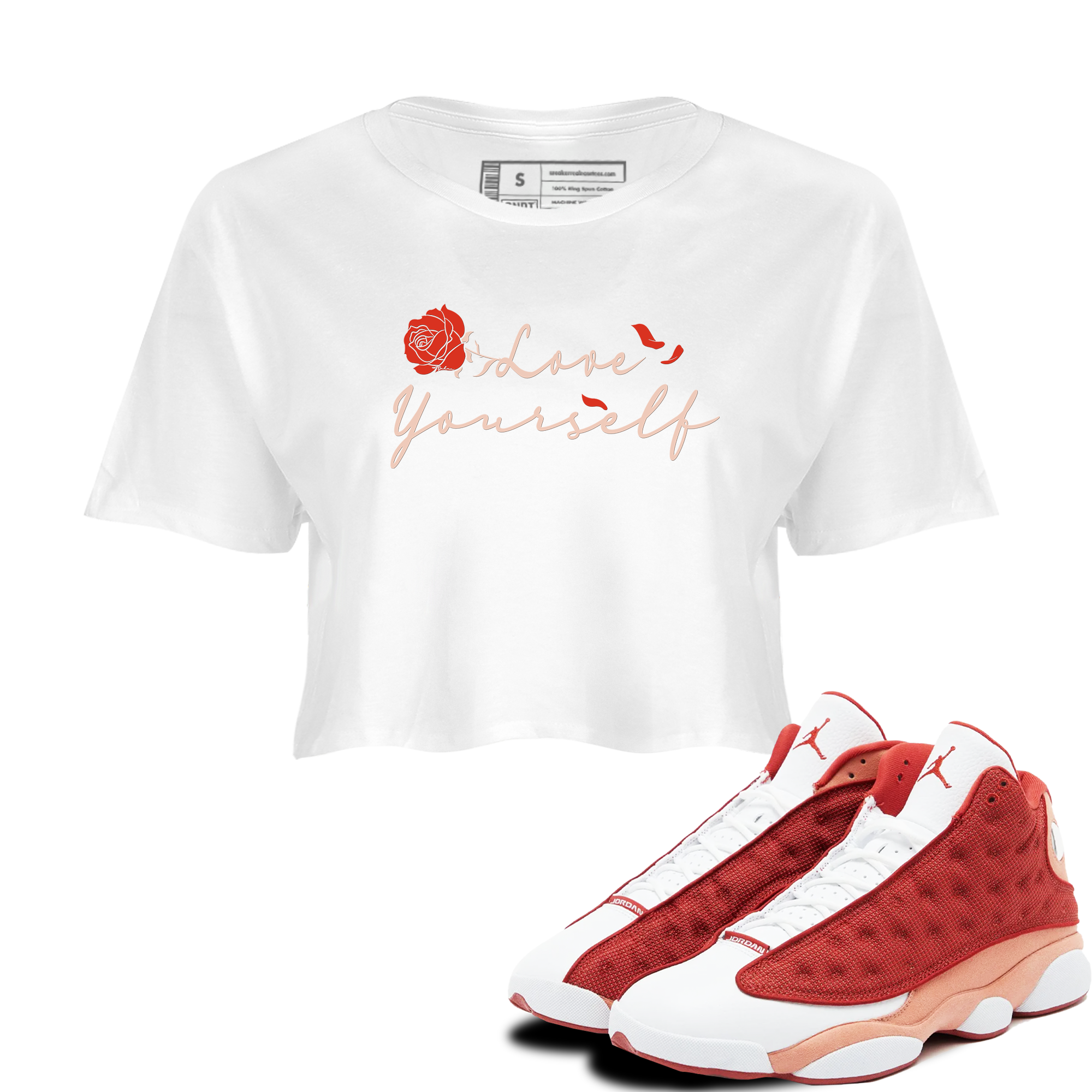 Love Yourself snkmatch Women's Top - Air Jordan 13 Dune Red