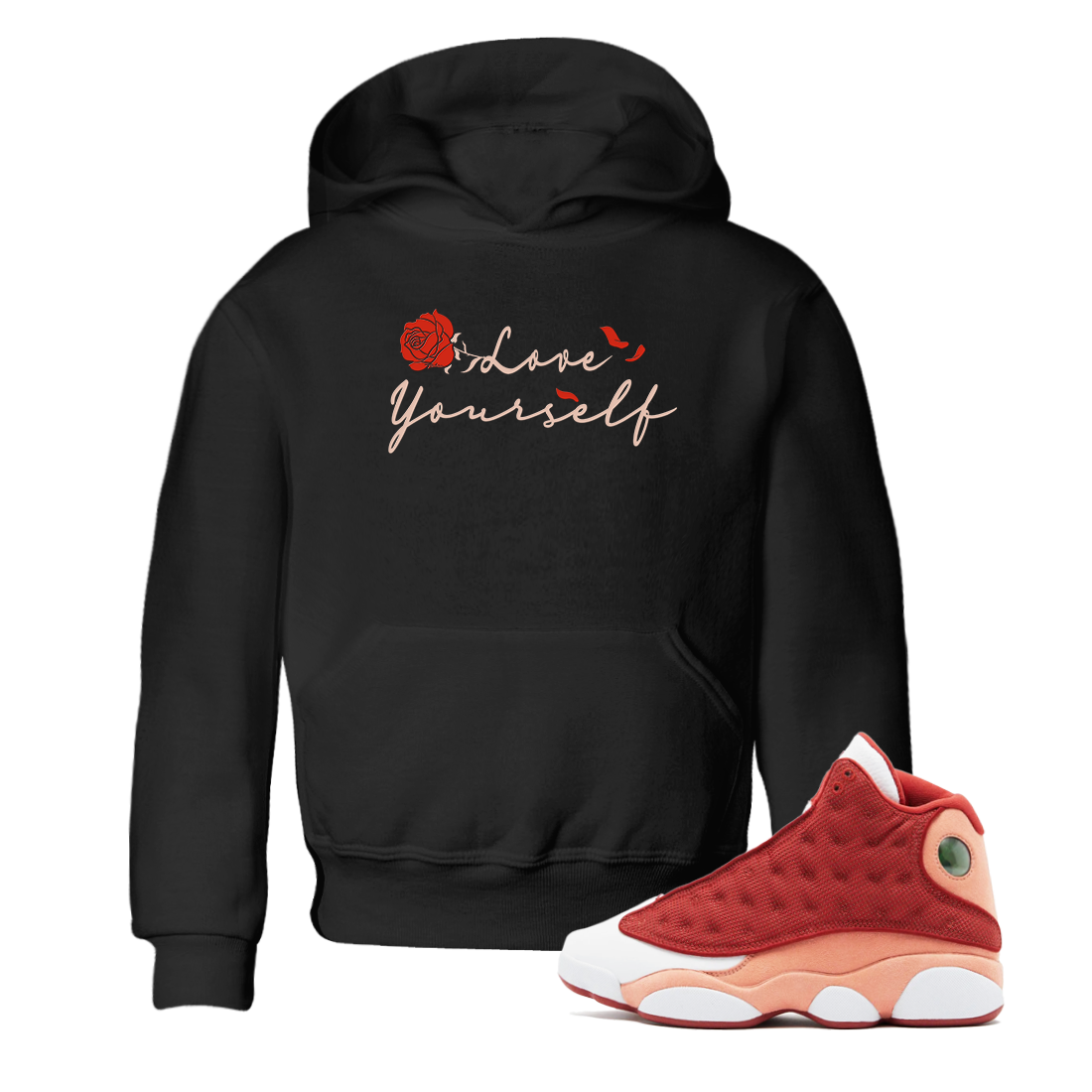 Love Yourself snkmatch Tees Kids - Air Jordan 13 Dune Red