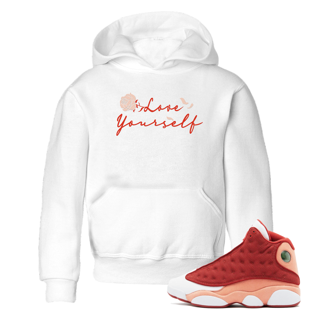 Love Yourself snkmatch Tees Kids - Air Jordan 13 Dune Red